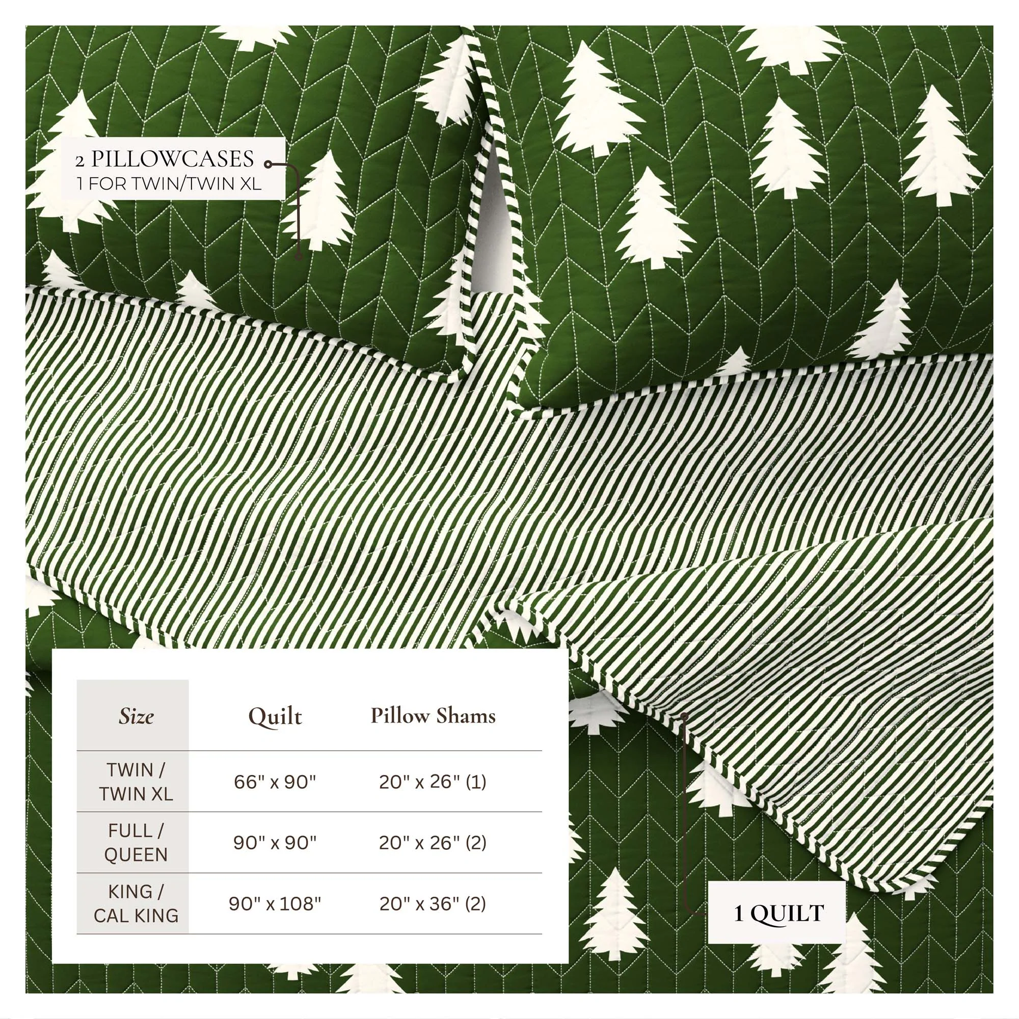 3 Piece Lodge Printed Quilt - Arrowhead - Image 5
