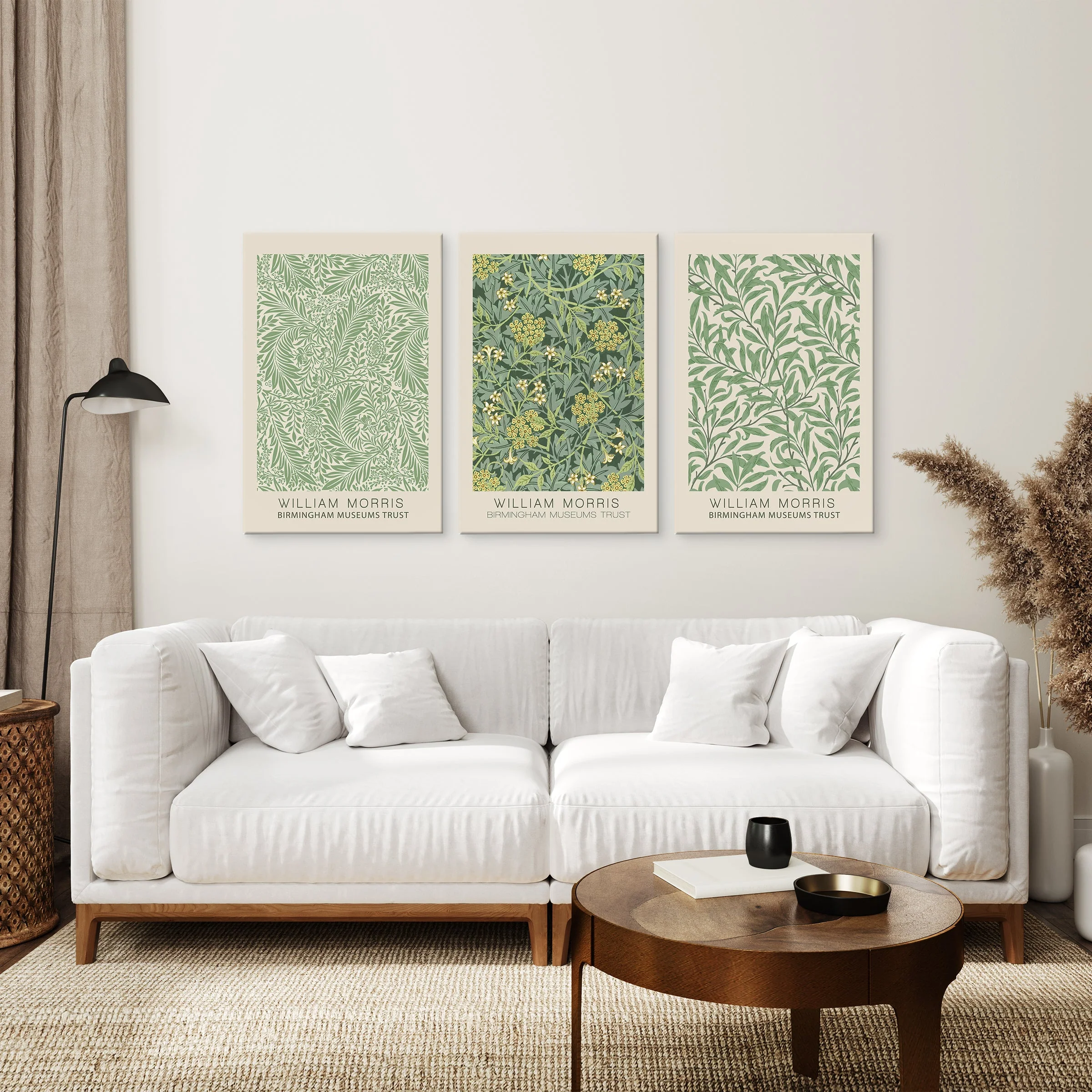 3 Piece William Morris Wall Art Set. Greenery Exhibition Style - Image 7