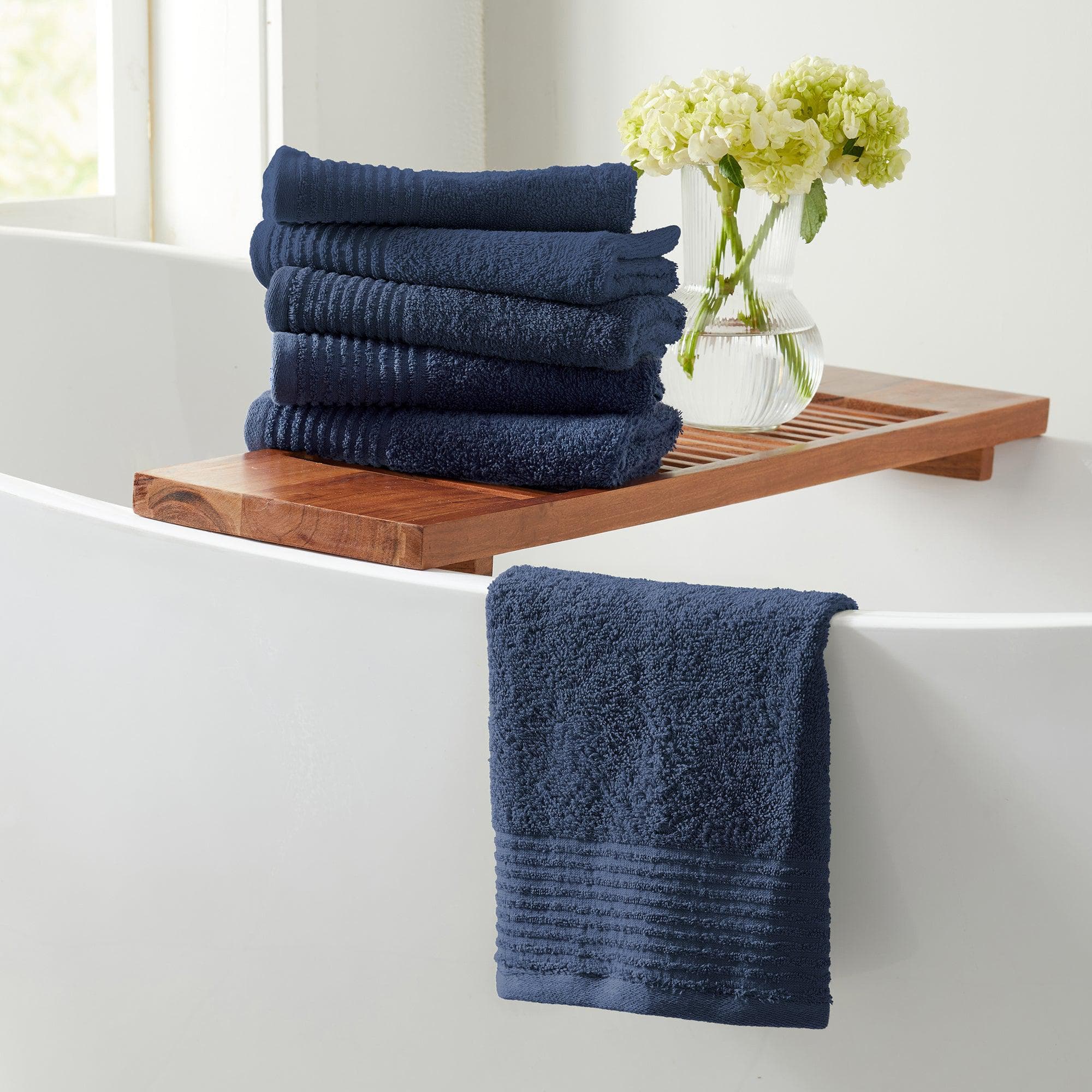 4 Pack Cotton Bath Towels - Kasper Collection - Image 39