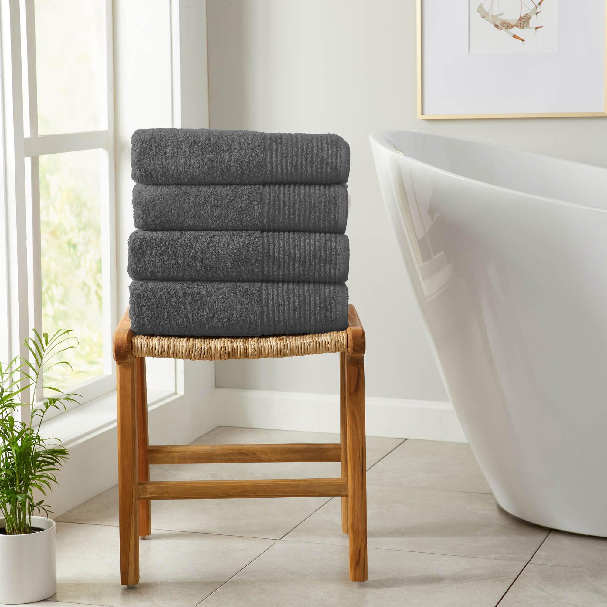 4 Pack Cotton Bath Towels - Kasper Collection - Image 7