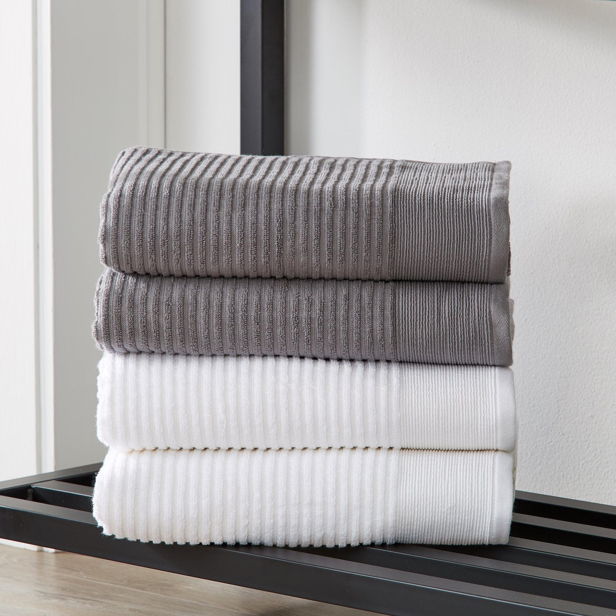 4 Pack Ribbed Hand Towels - Rori Collection - Image 12