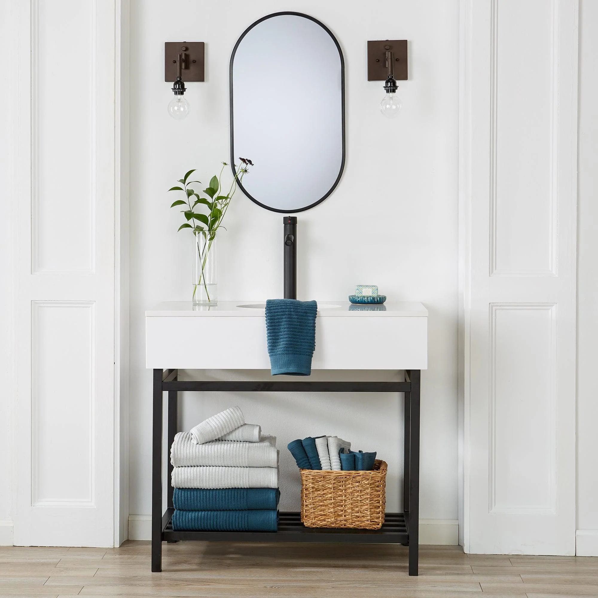 4 Pack Ribbed Hand Towels - Rori Collection - Image 3