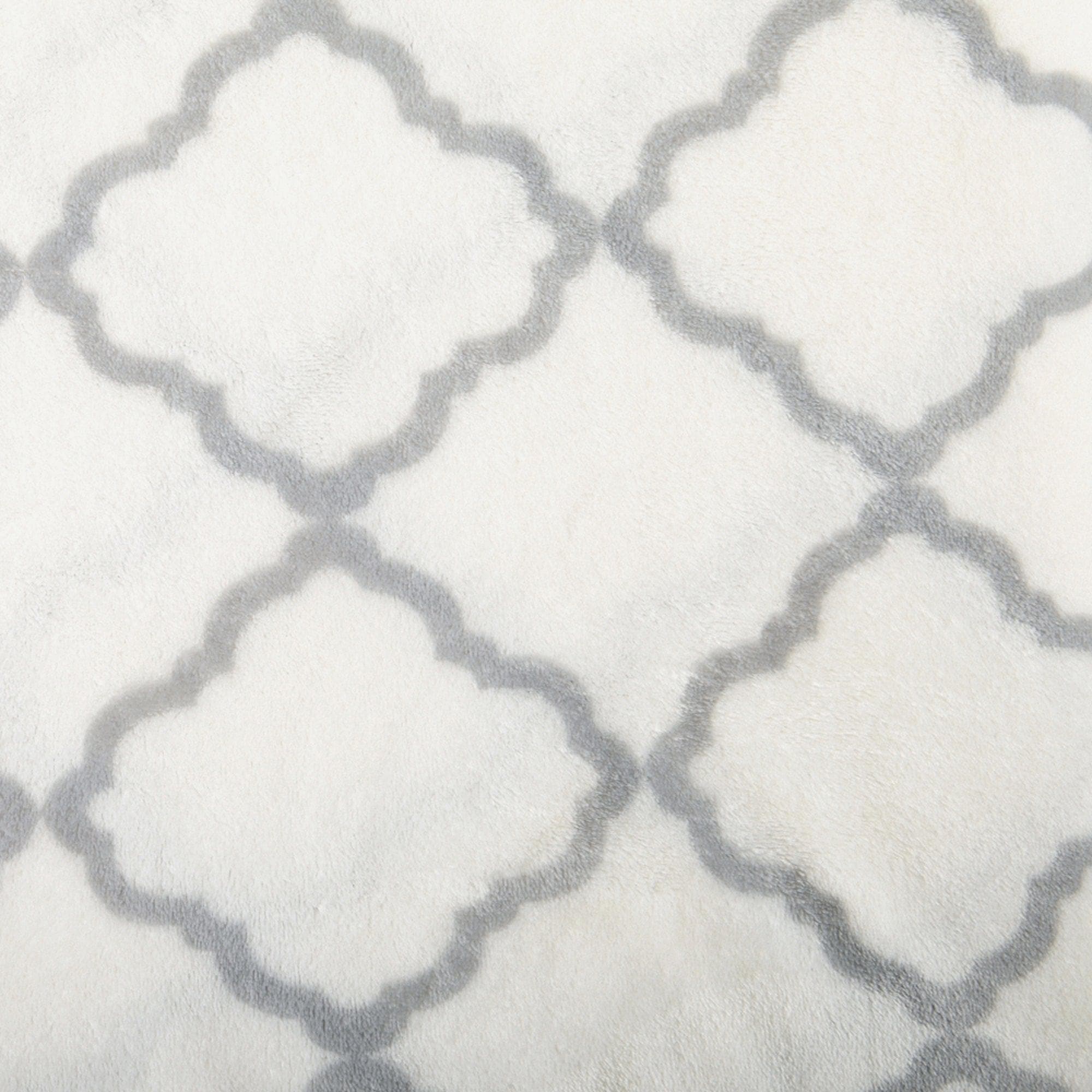 4-Piece Printed Plush Sheet - Velvet Luxe Lattice Collection - Image 25