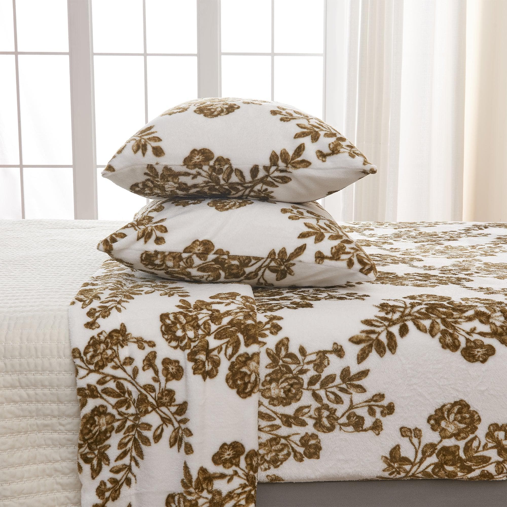 4-Piece Printed Plush Sheet - Velvet Luxe Lattice Collection - Image 31