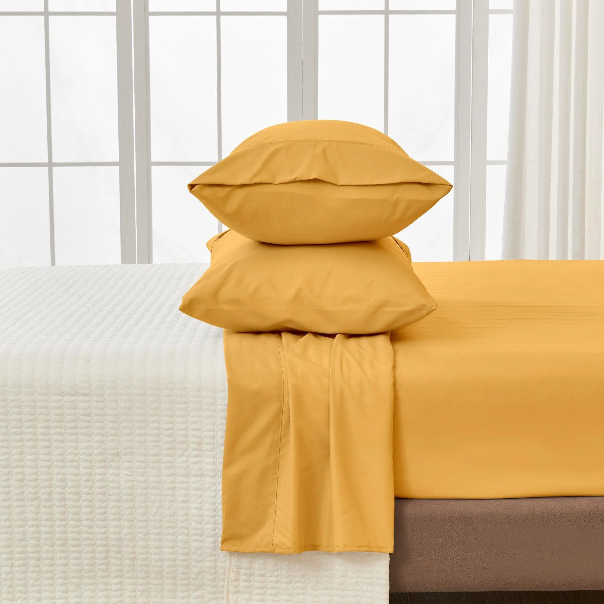4 Piece Solid Microfiber Sheet Set - Amara Collection - Image 10