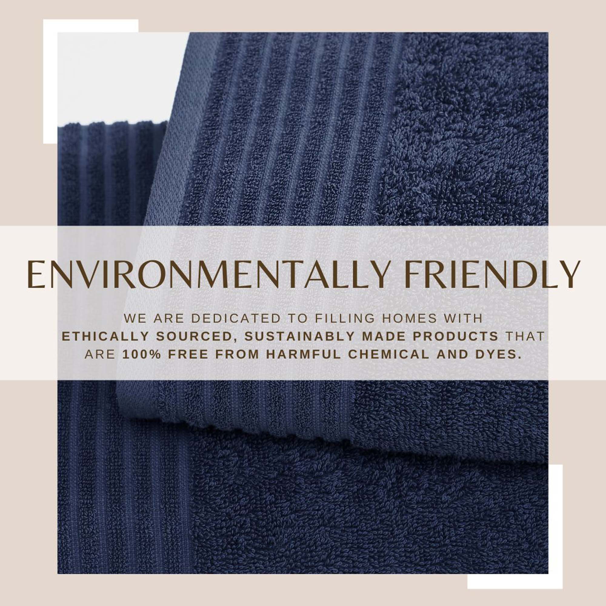 6 Piece Set Cotton Bath Towels - Kasper Collection - Image 40