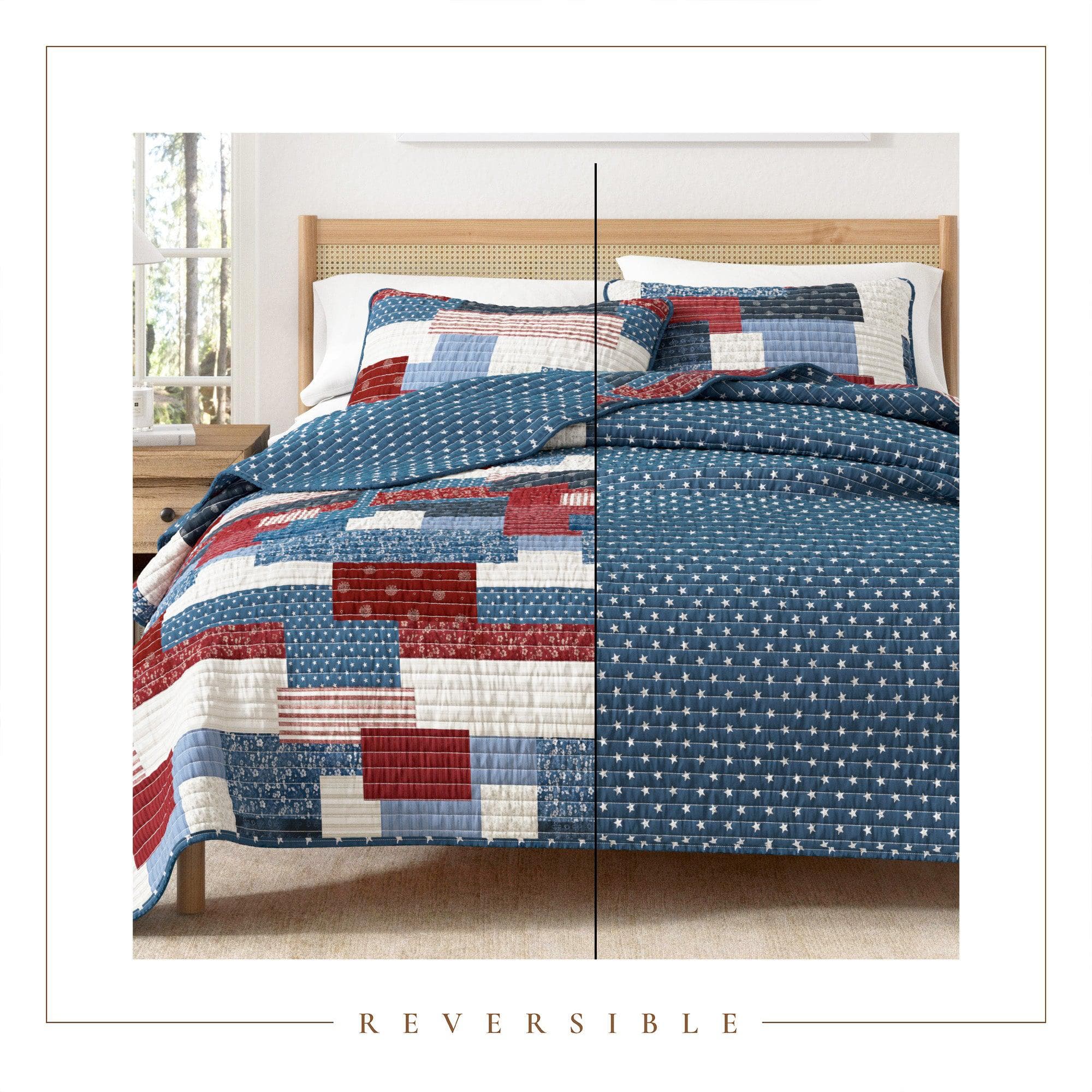 Americana Patchwork Quilt Set - Lowel Collection - Image 3