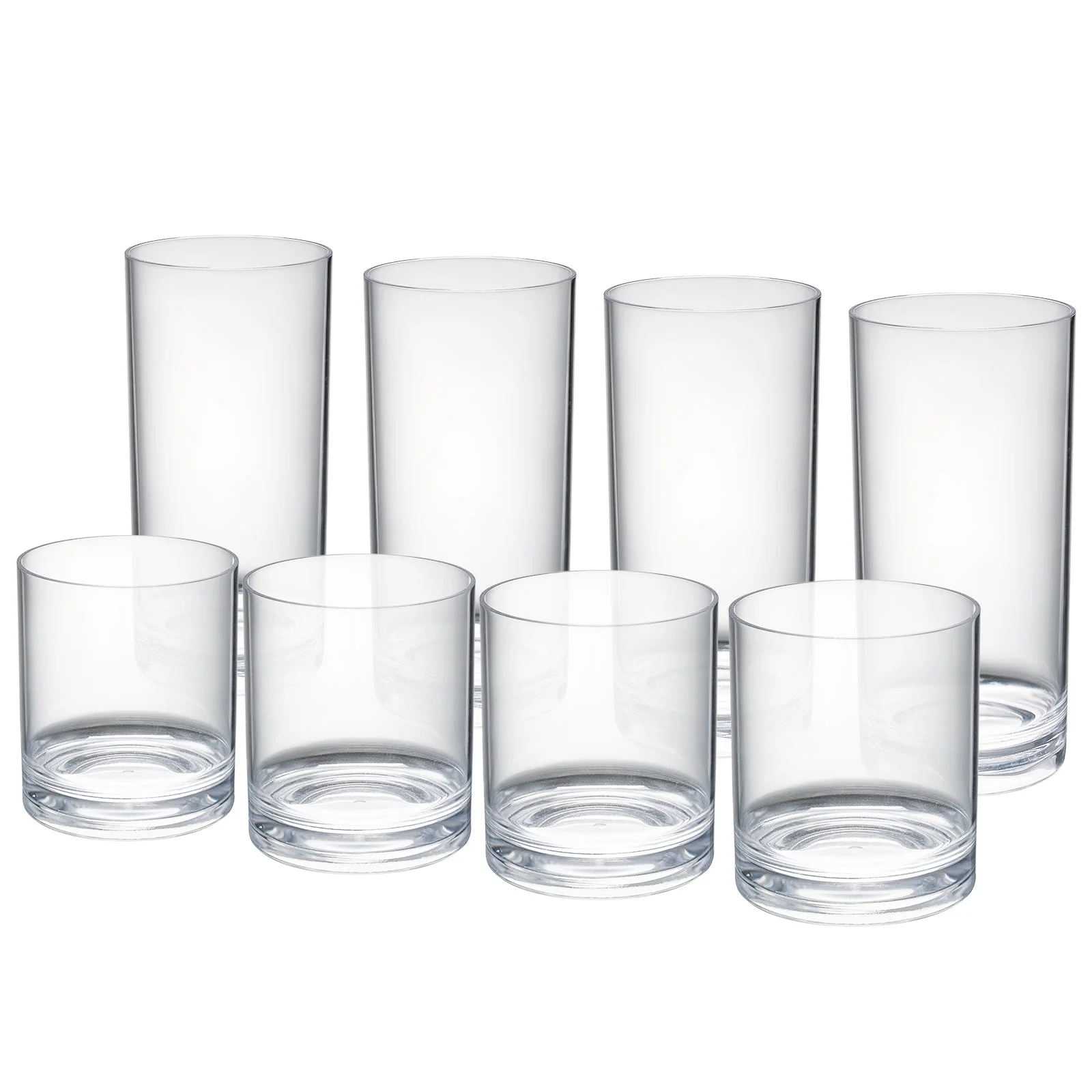 Barcelona Acrylic Lowball & Highball Glassware, Set of 8 - Image 3