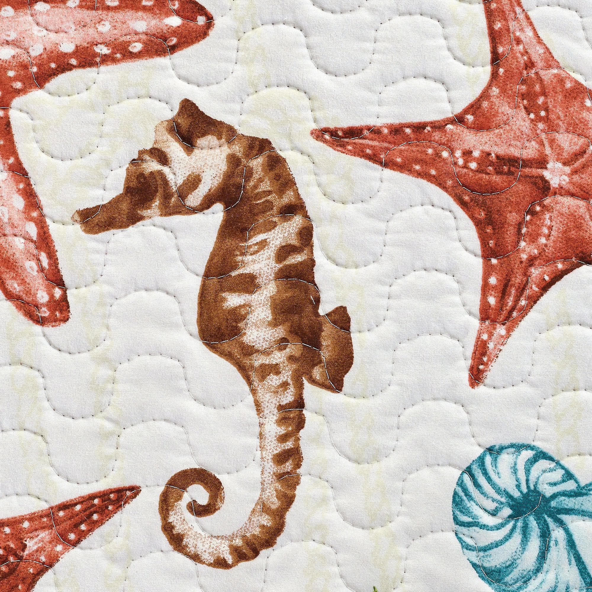 Castaway Coastal Quilt Set with Matching Shams - Image 4