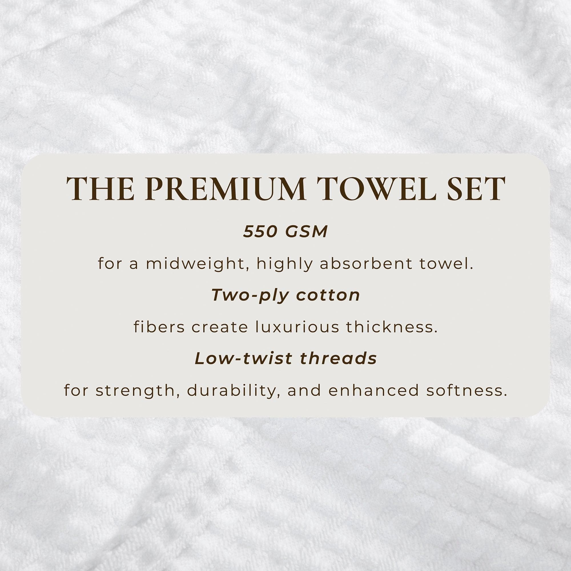 Cotton Diamond Waffle Weave Bath Towel Set - Grayson Collection - Image 10