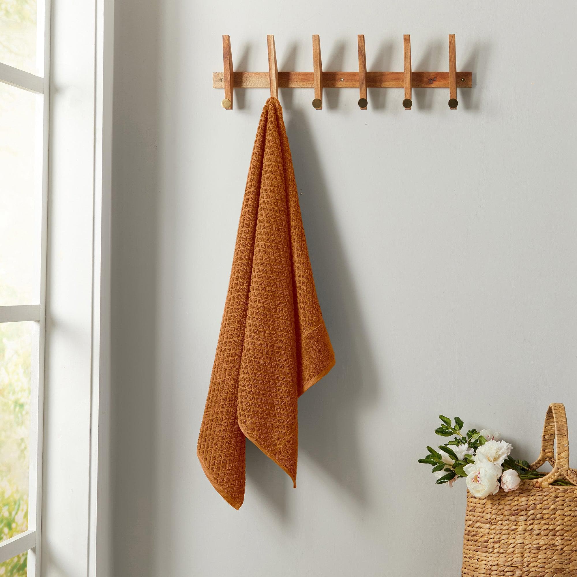 Cotton Diamond Waffle Weave Bath Towel Set - Grayson Collection - Image 117