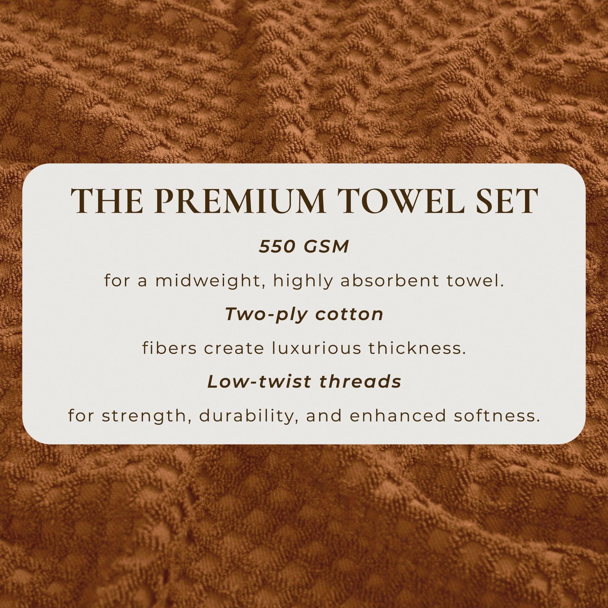 Cotton Diamond Waffle Weave Bath Towel Set - Grayson Collection - Image 118