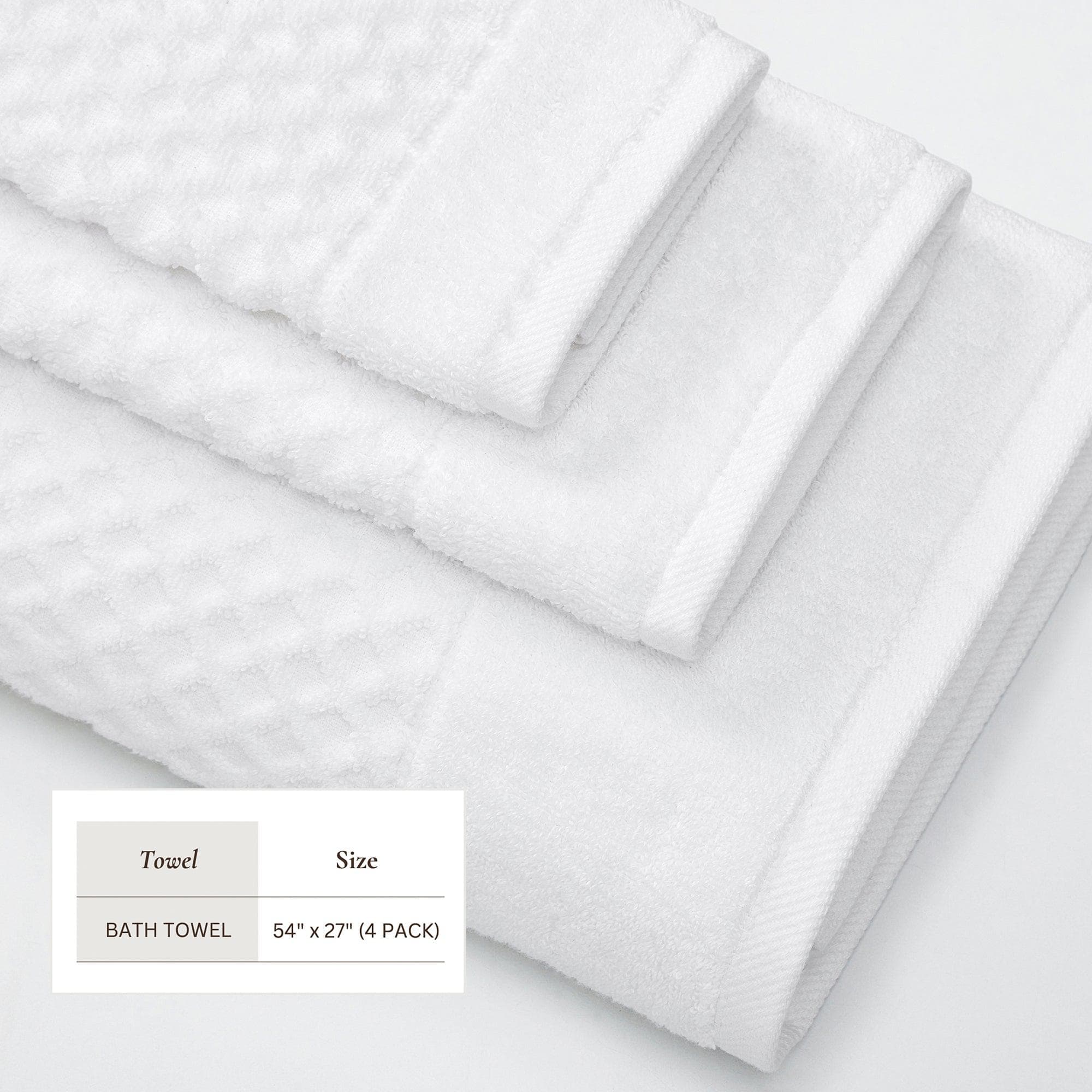 Cotton Diamond Waffle Weave Bath Towel Set - Grayson Collection - Image 12