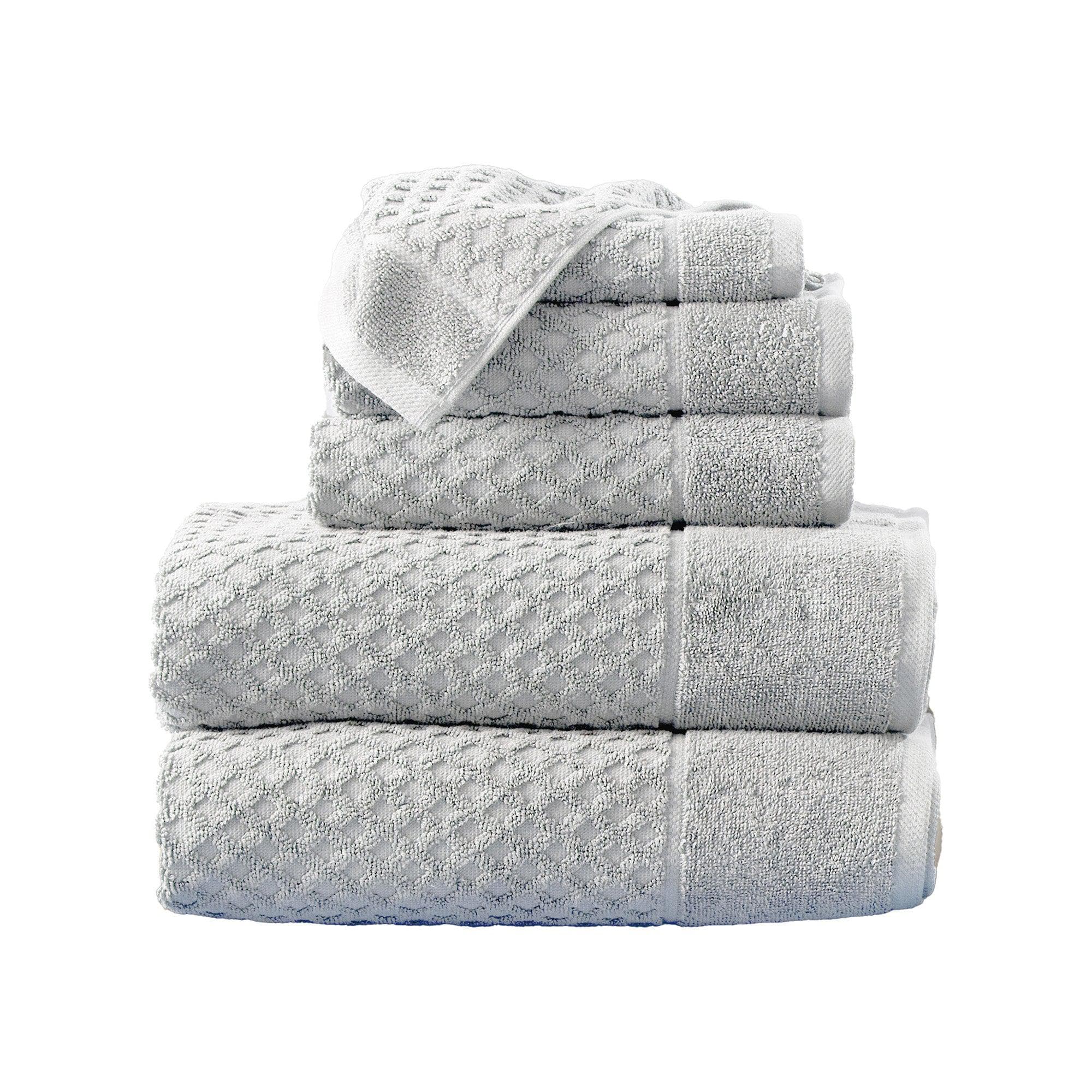 Cotton Diamond Waffle Weave Bath Towel Set - Grayson Collection - Image 123