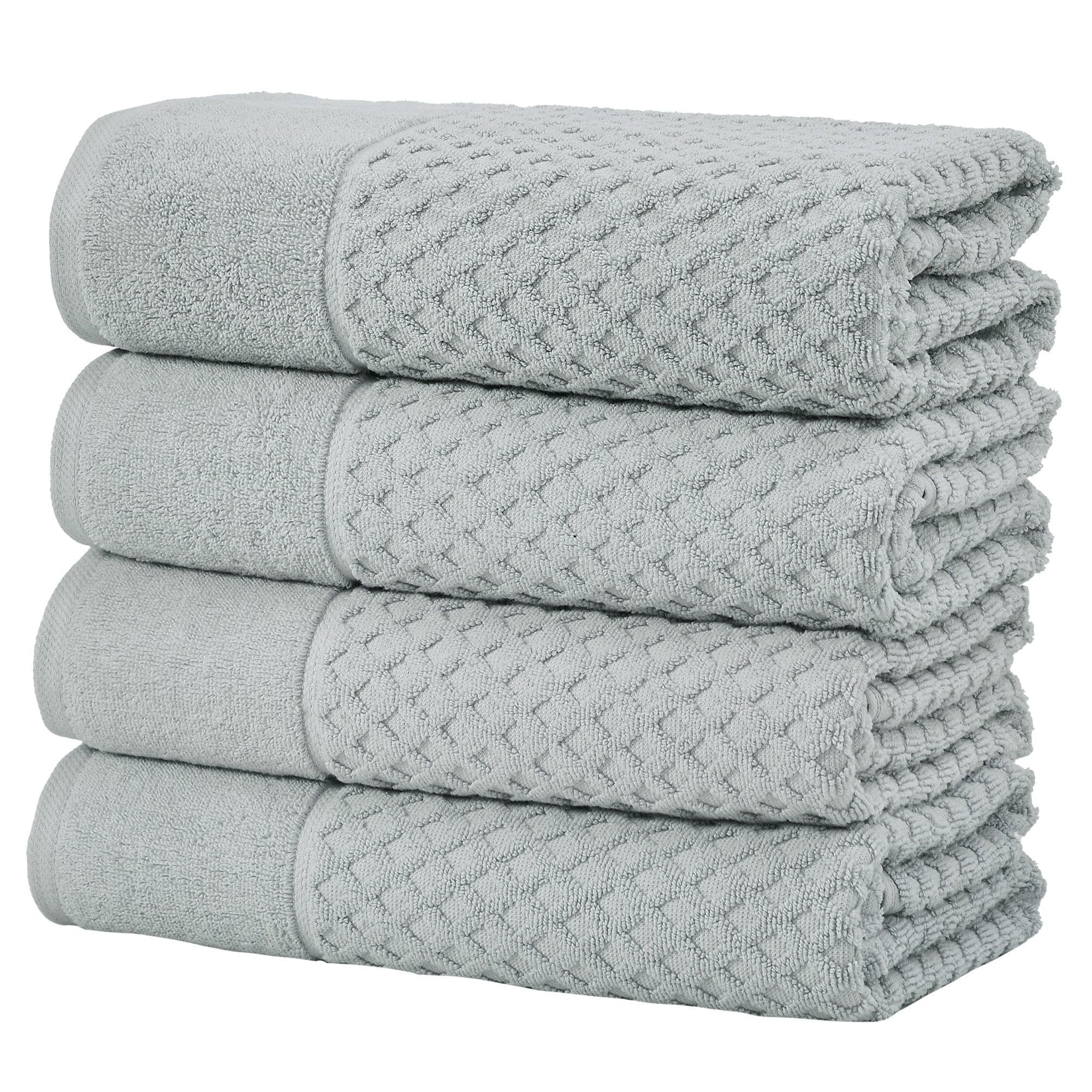 Cotton Diamond Waffle Weave Bath Towel Set - Grayson Collection - Image 124