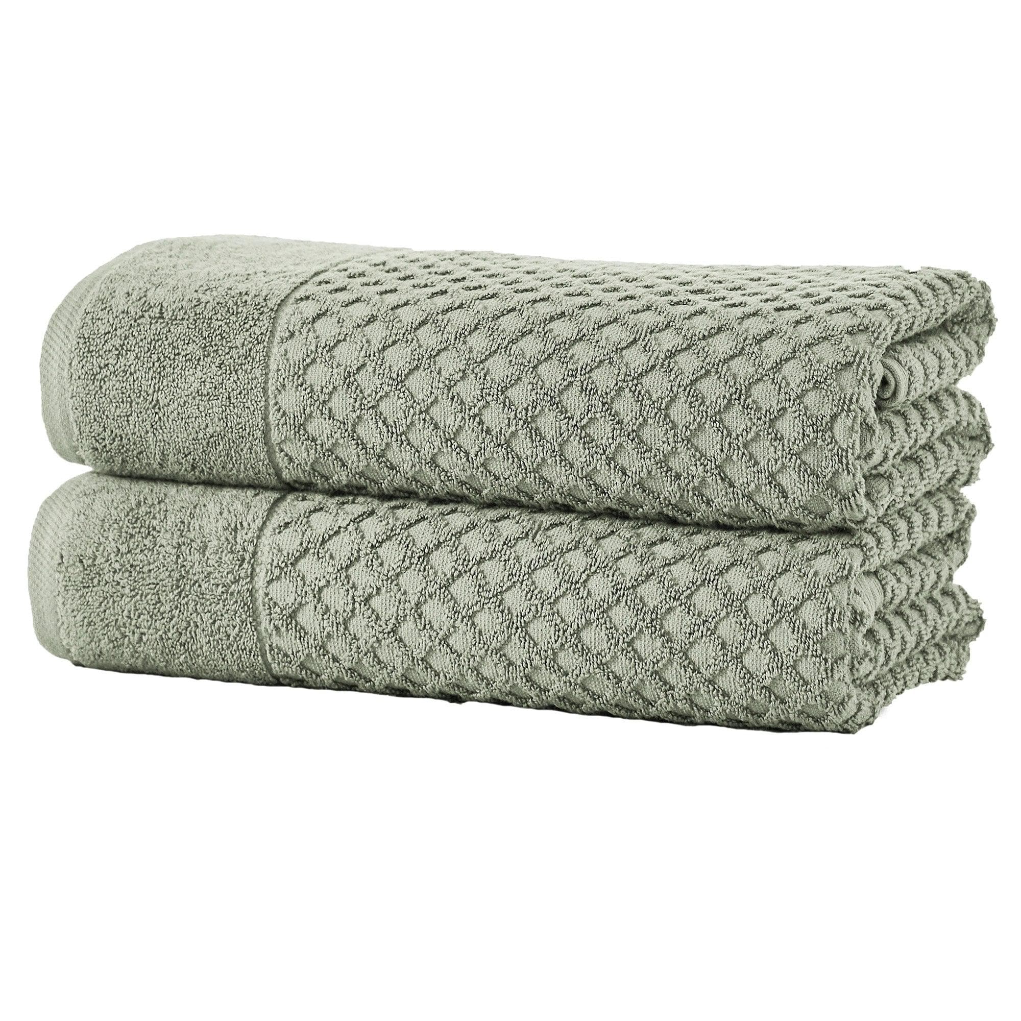 Cotton Diamond Waffle Weave Bath Towel Set - Grayson Collection - Image 127
