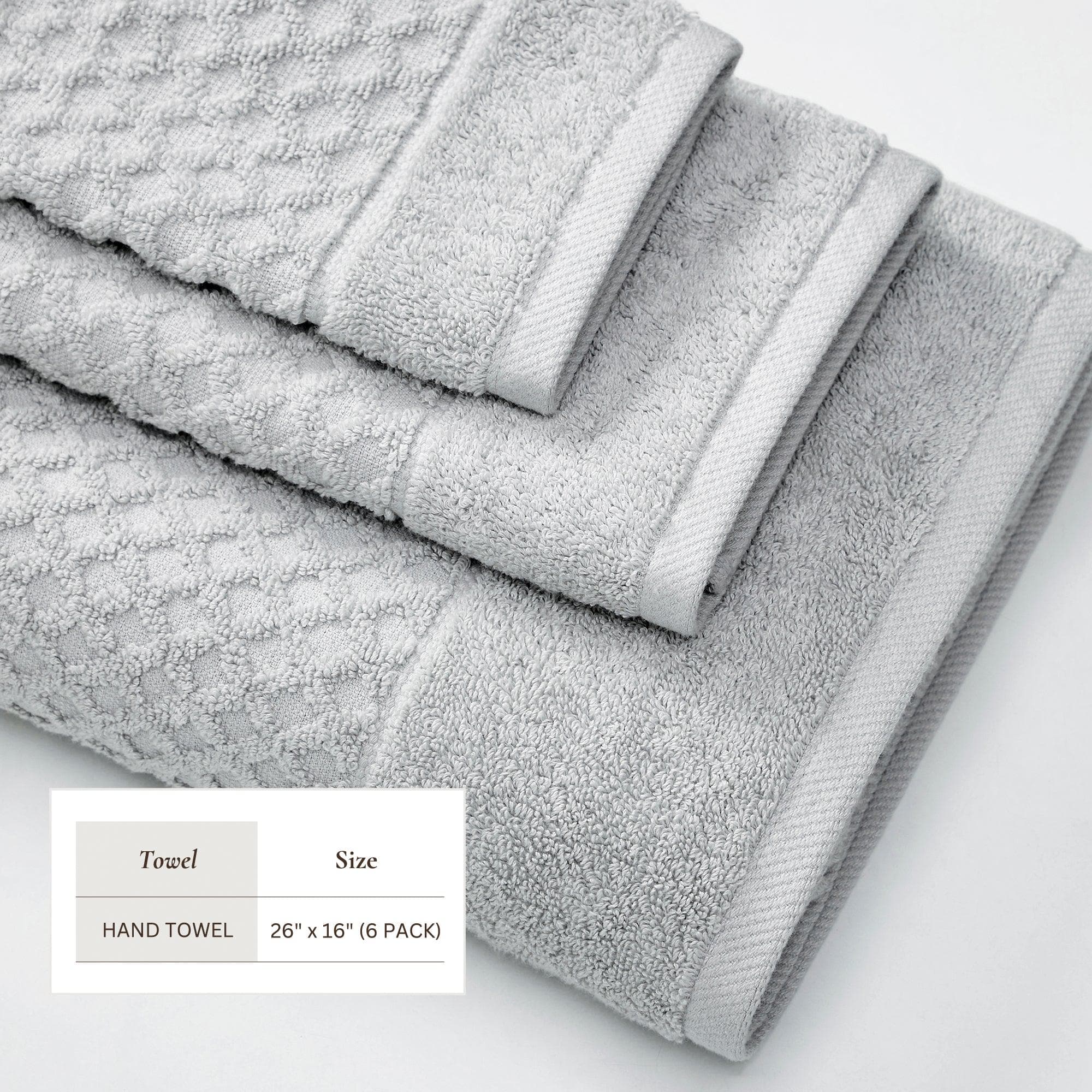 Cotton Diamond Waffle Weave Bath Towel Set - Grayson Collection - Image 135