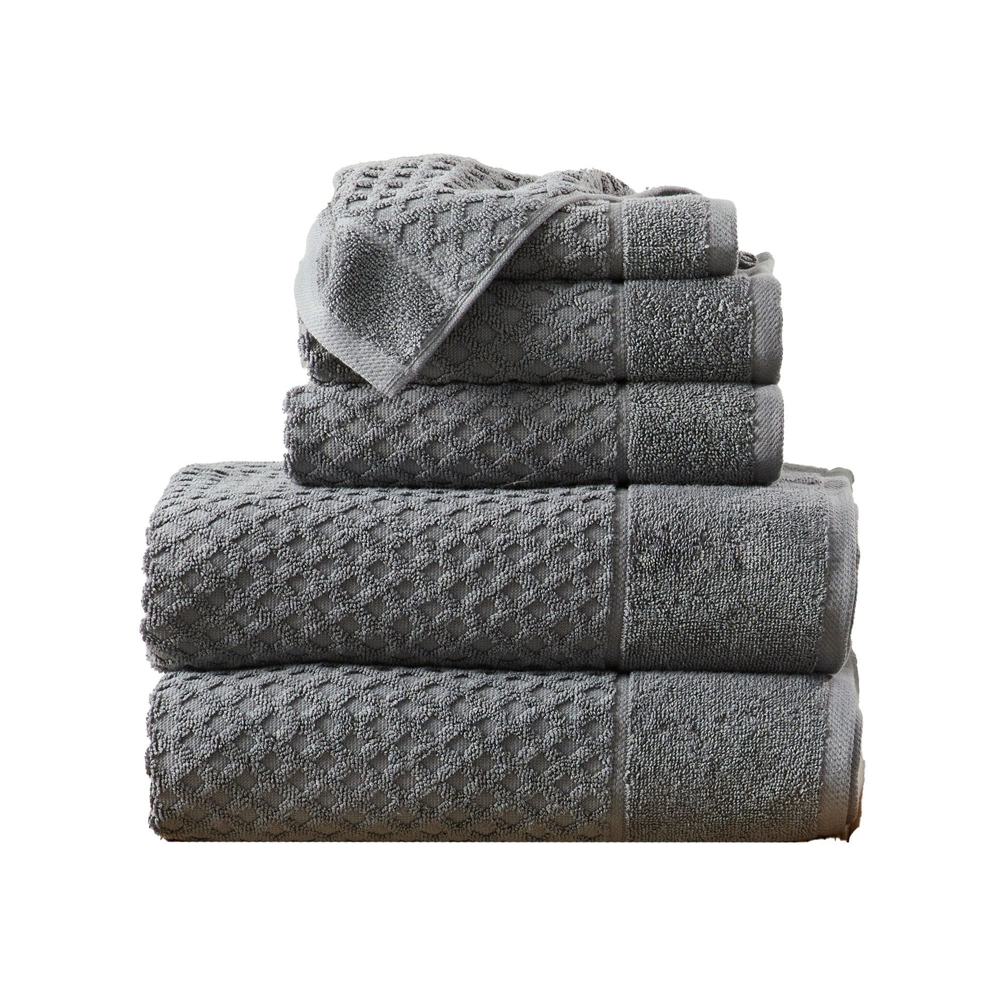 Cotton Diamond Waffle Weave Bath Towel Set - Grayson Collection - Image 137