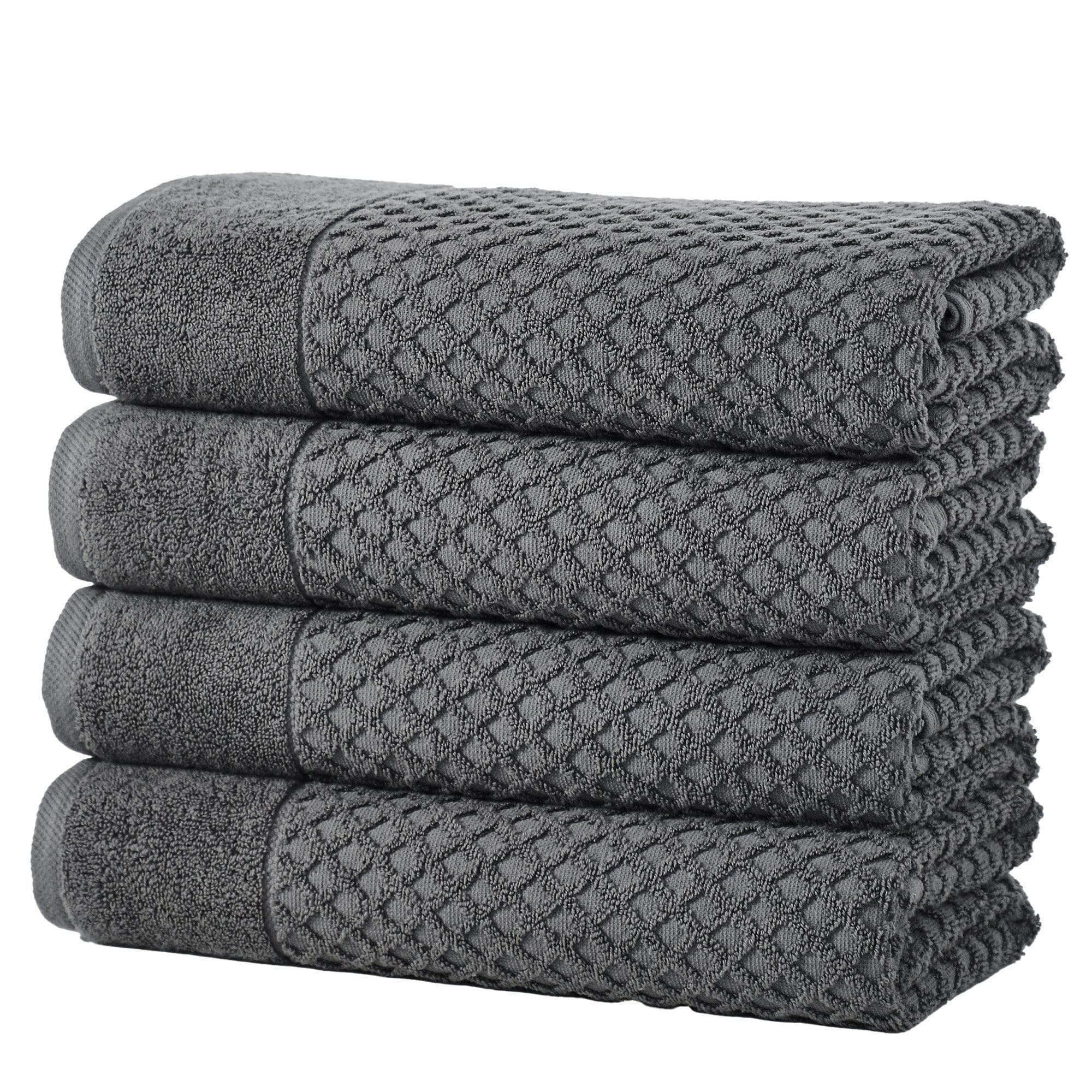 Cotton Diamond Waffle Weave Bath Towel Set - Grayson Collection - Image 138