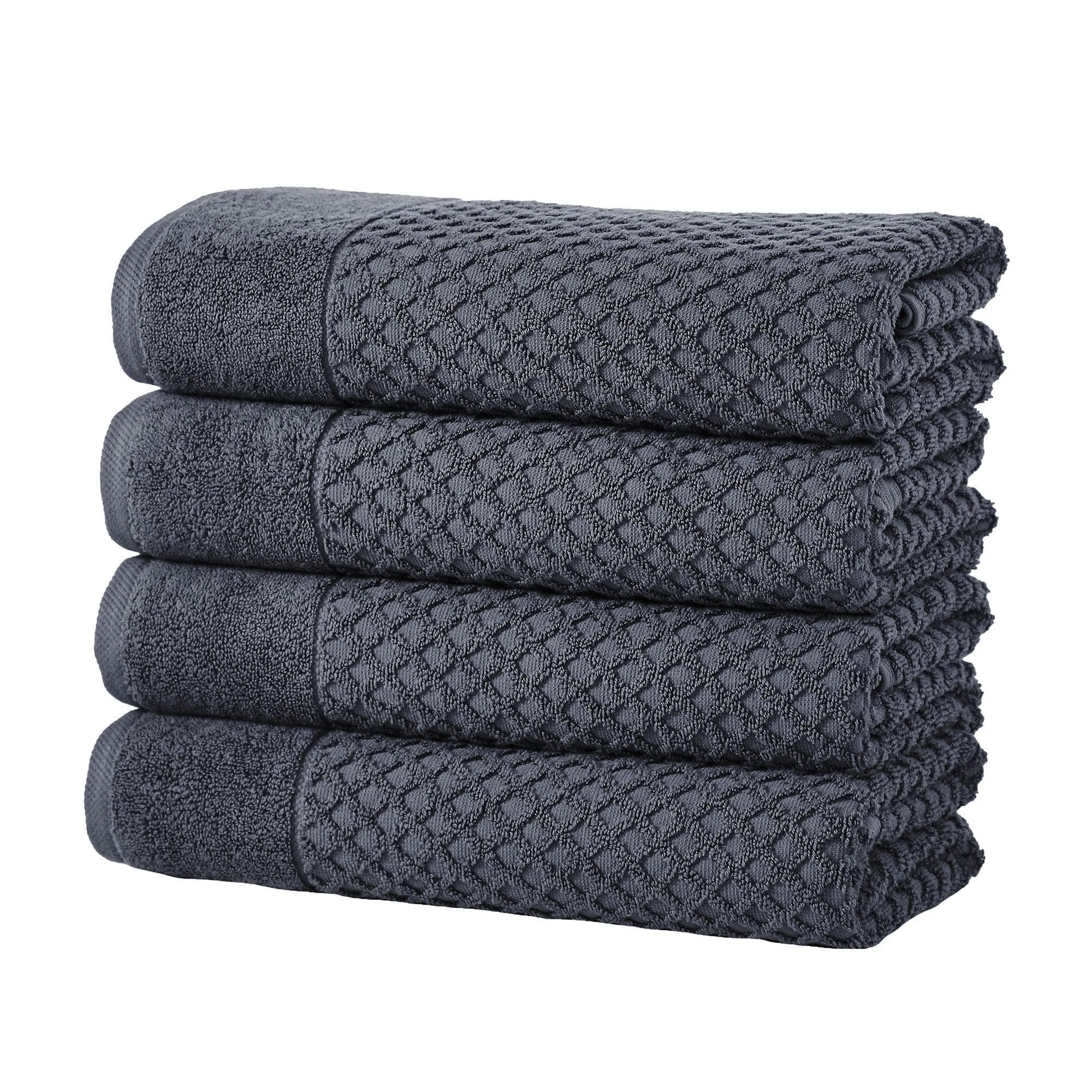 Cotton Diamond Waffle Weave Bath Towel Set - Grayson Collection - Image 152