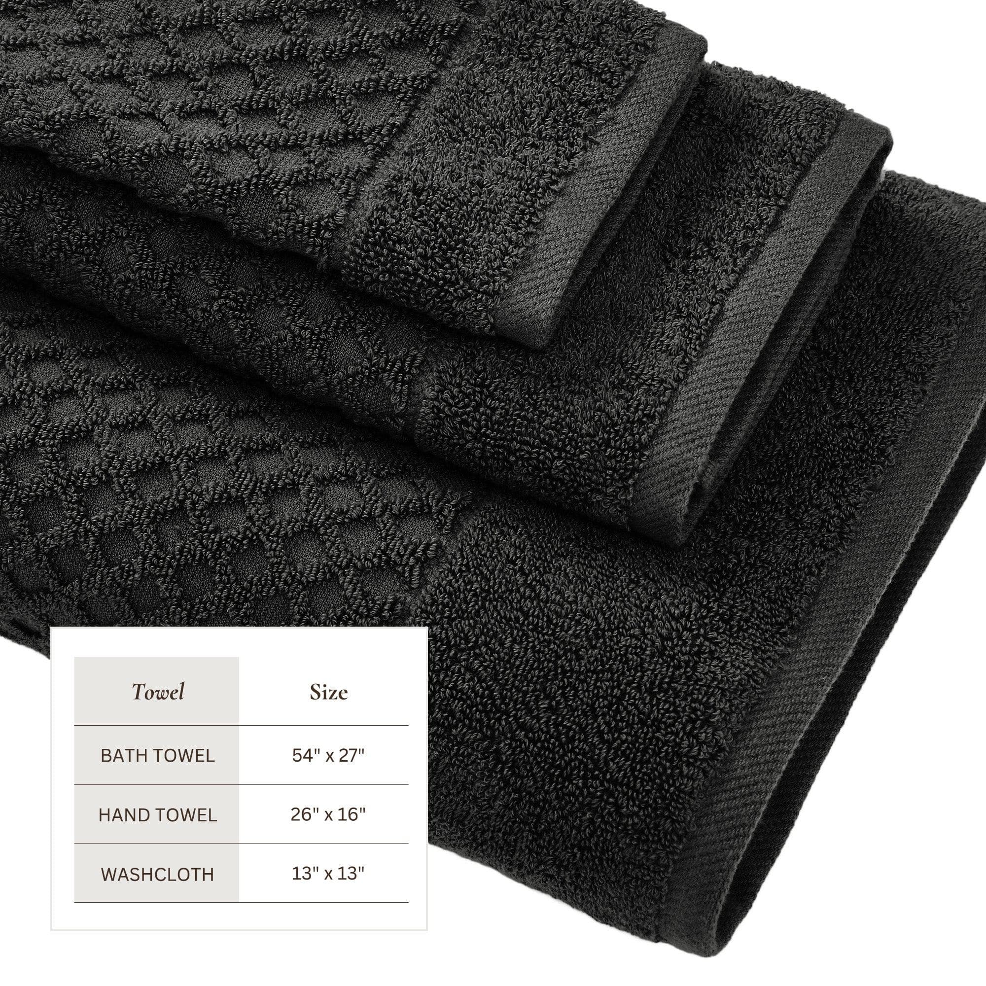 Cotton Diamond Waffle Weave Bath Towel Set - Grayson Collection - Image 167