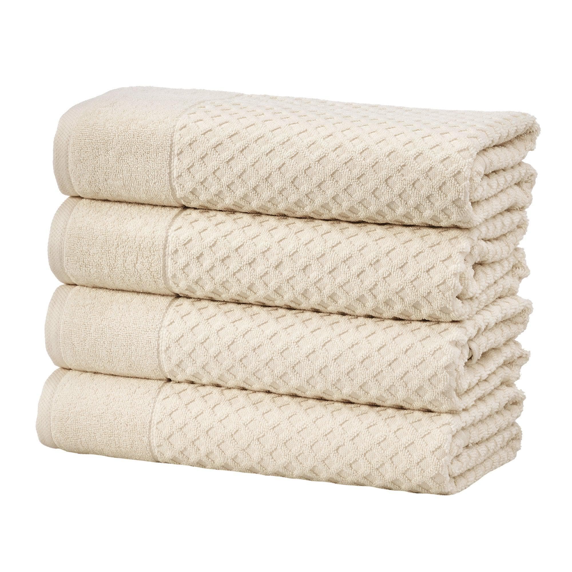 Cotton Diamond Waffle Weave Bath Towel Set - Grayson Collection - Image 172