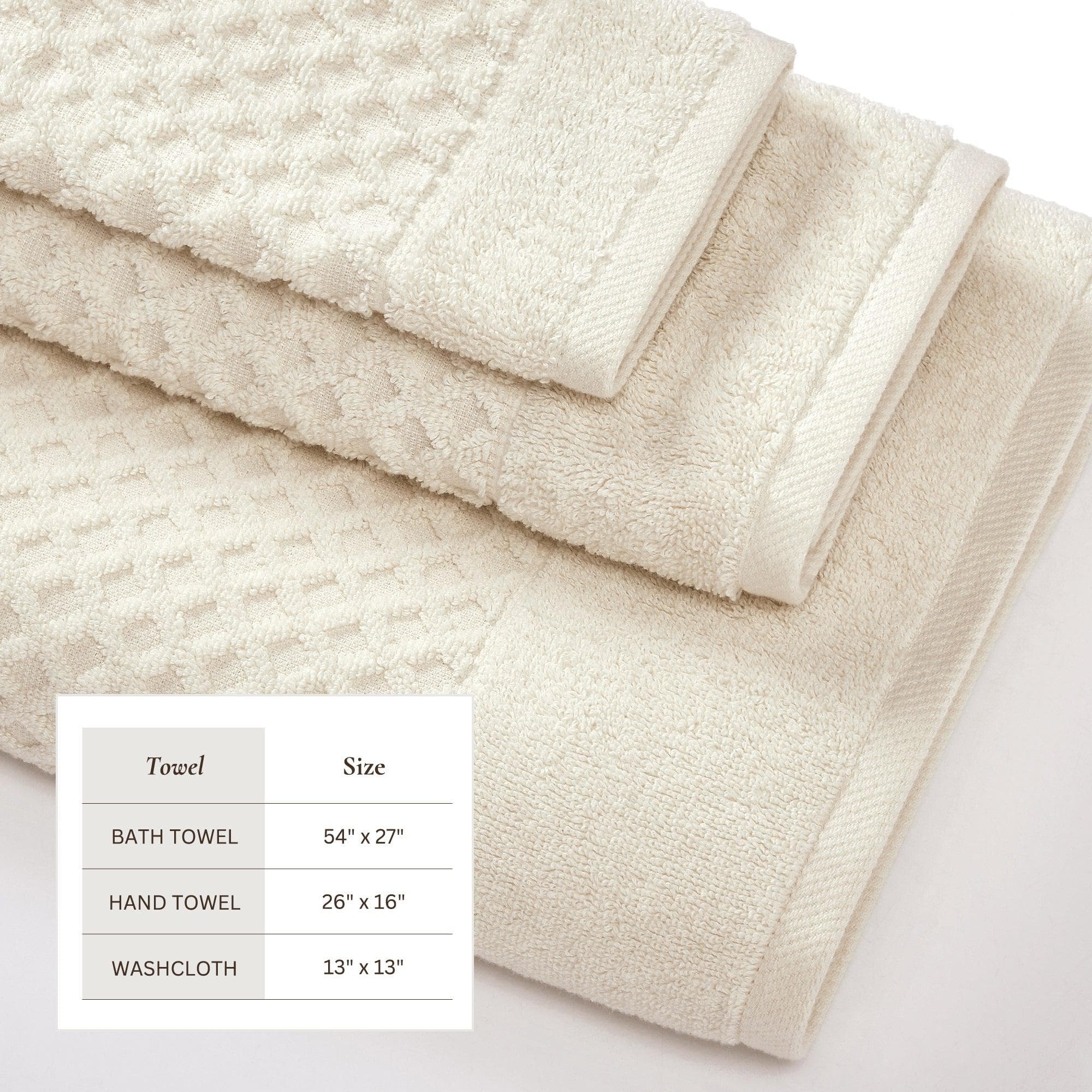 Cotton Diamond Waffle Weave Bath Towel Set - Grayson Collection - Image 179
