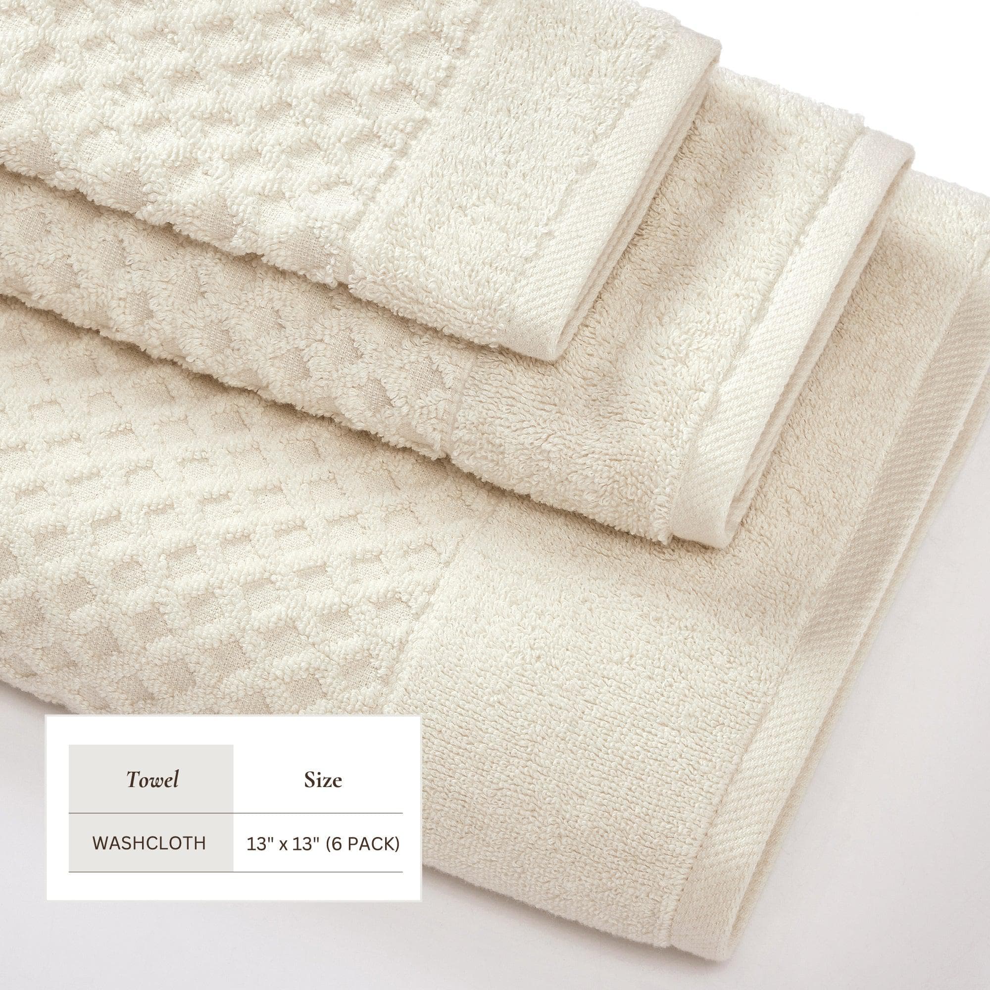 Cotton Diamond Waffle Weave Bath Towel Set - Grayson Collection - Image 182