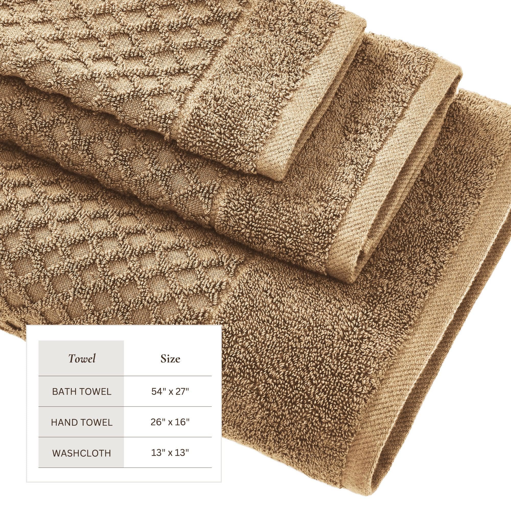 Cotton Diamond Waffle Weave Bath Towel Set - Grayson Collection - Image 194