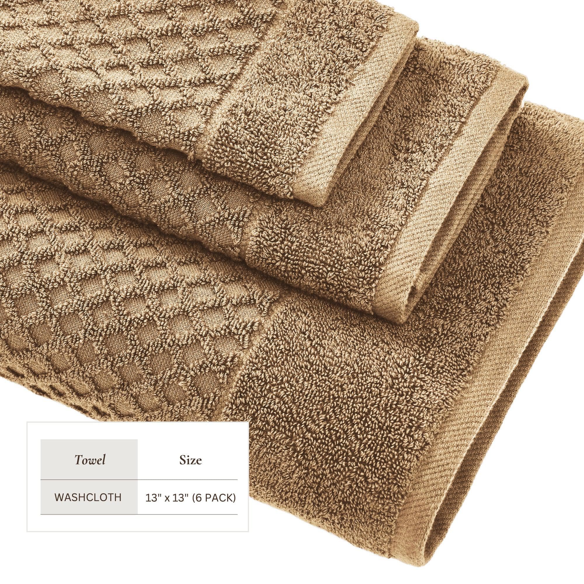 Cotton Diamond Waffle Weave Bath Towel Set - Grayson Collection - Image 195