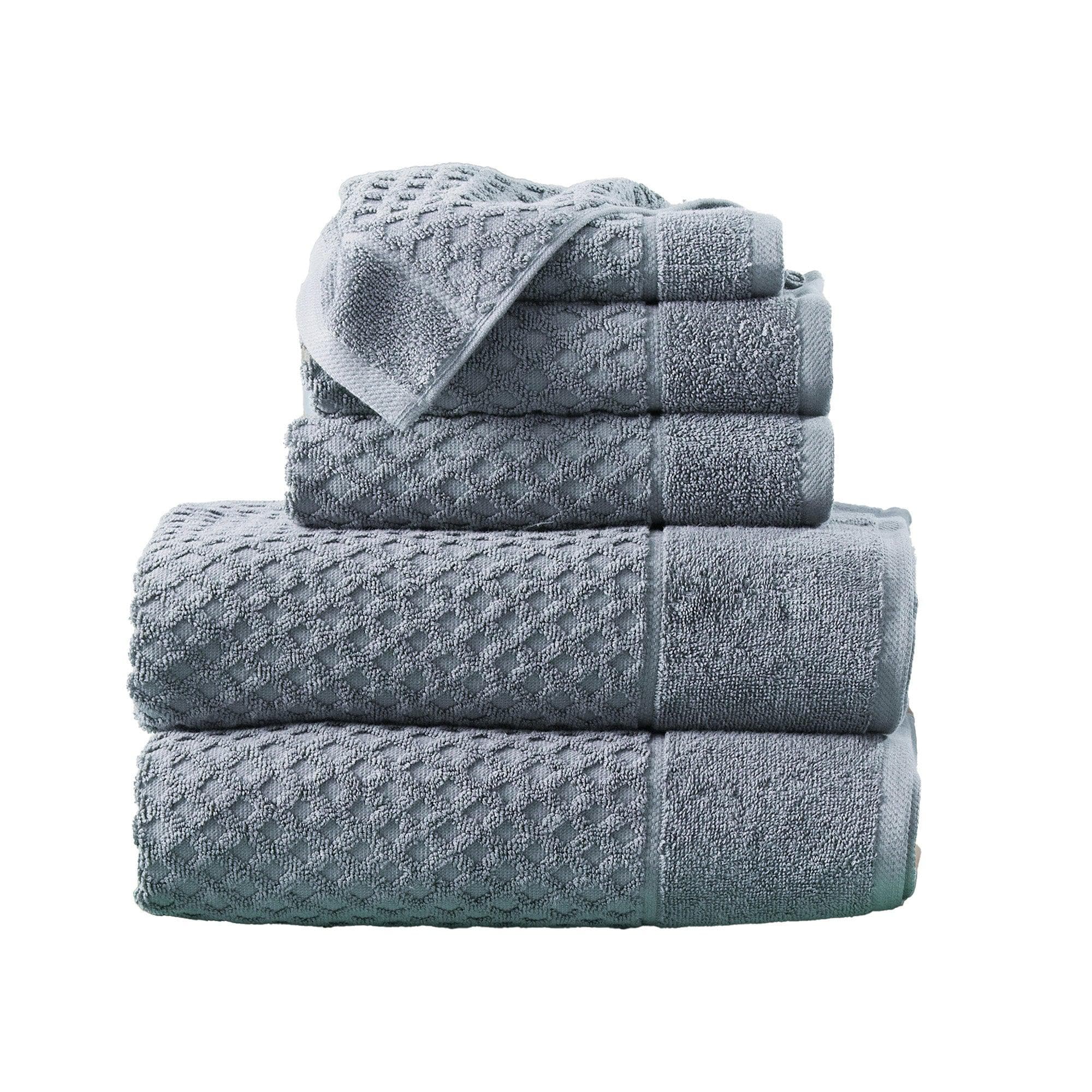 Cotton Diamond Waffle Weave Bath Towel Set - Grayson Collection - Image 199