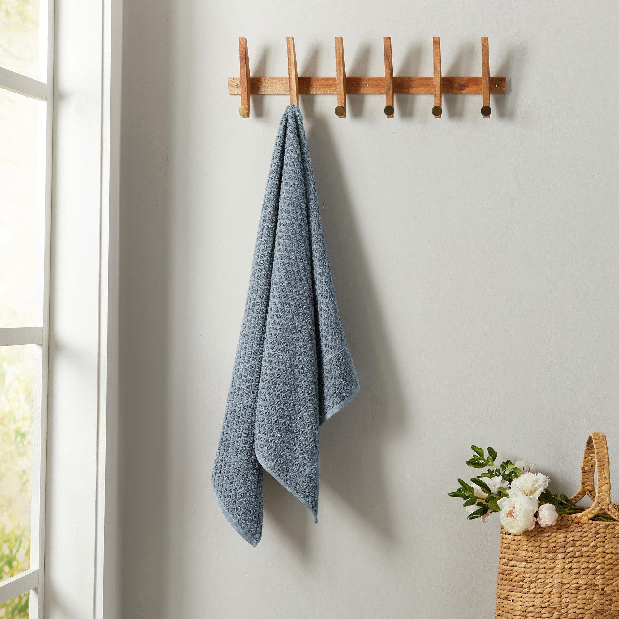 Cotton Diamond Waffle Weave Bath Towel Set - Grayson Collection - Image 205