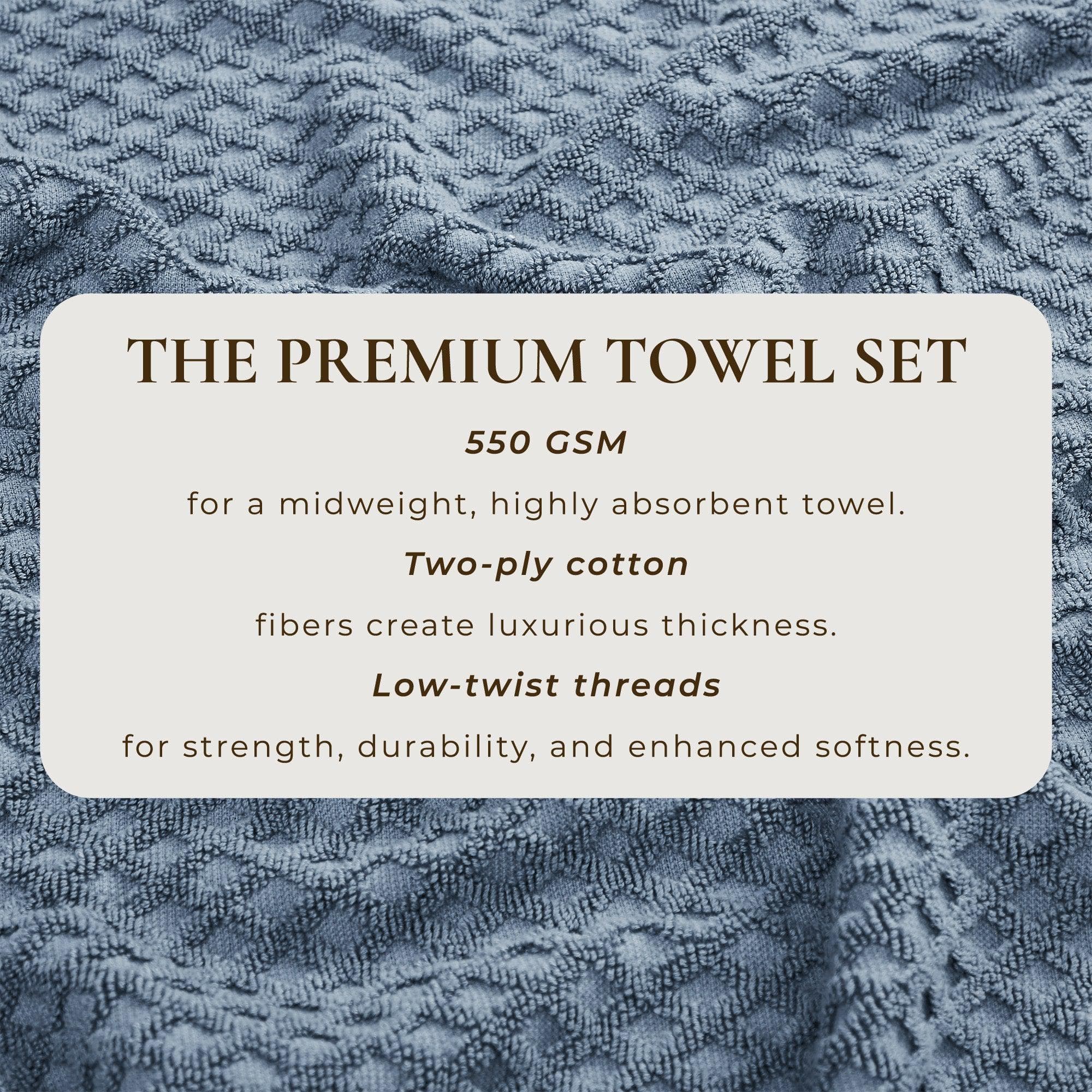 Cotton Diamond Waffle Weave Bath Towel Set - Grayson Collection - Image 206