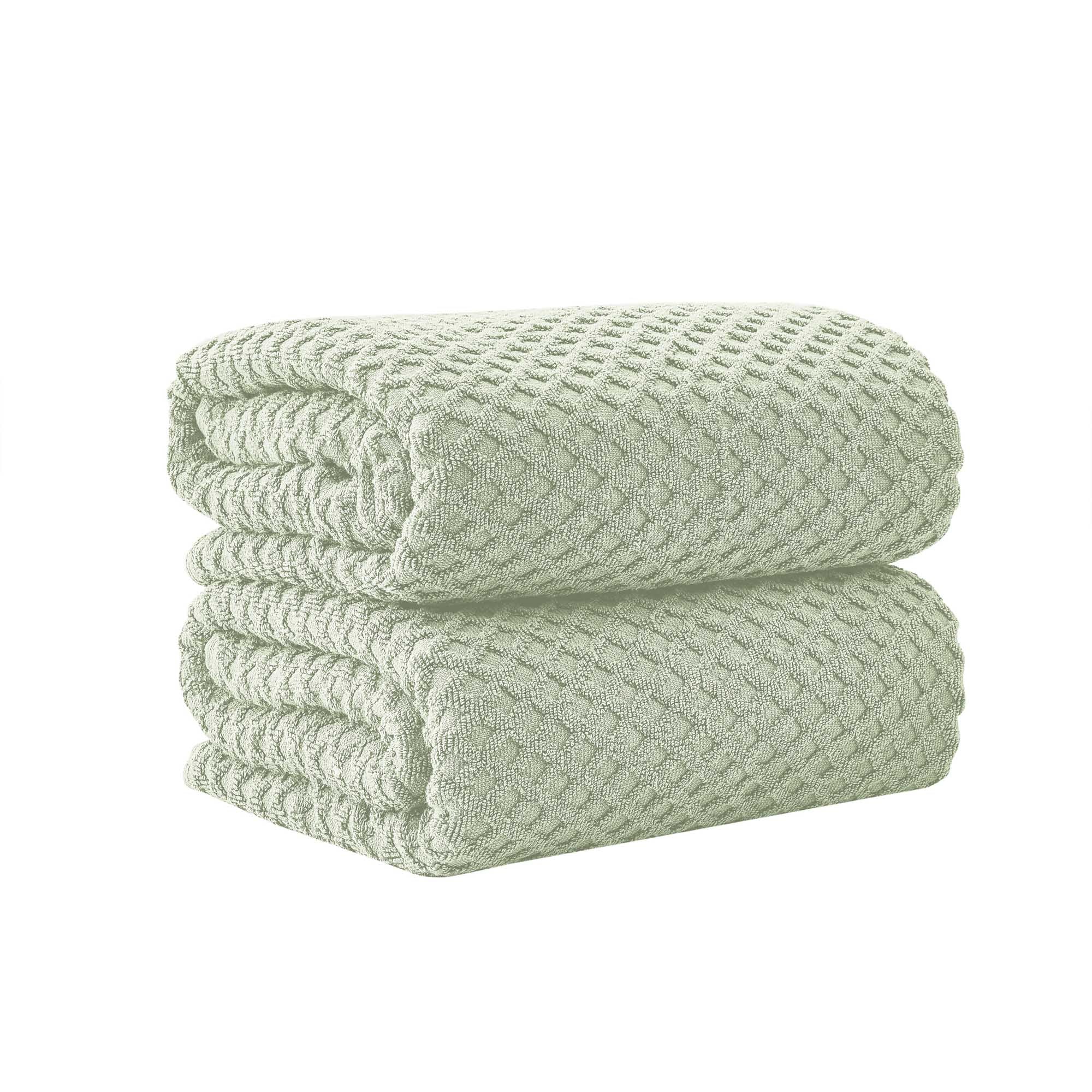 Cotton Diamond Waffle Weave Bath Towel Set - Grayson Collection - Image 213