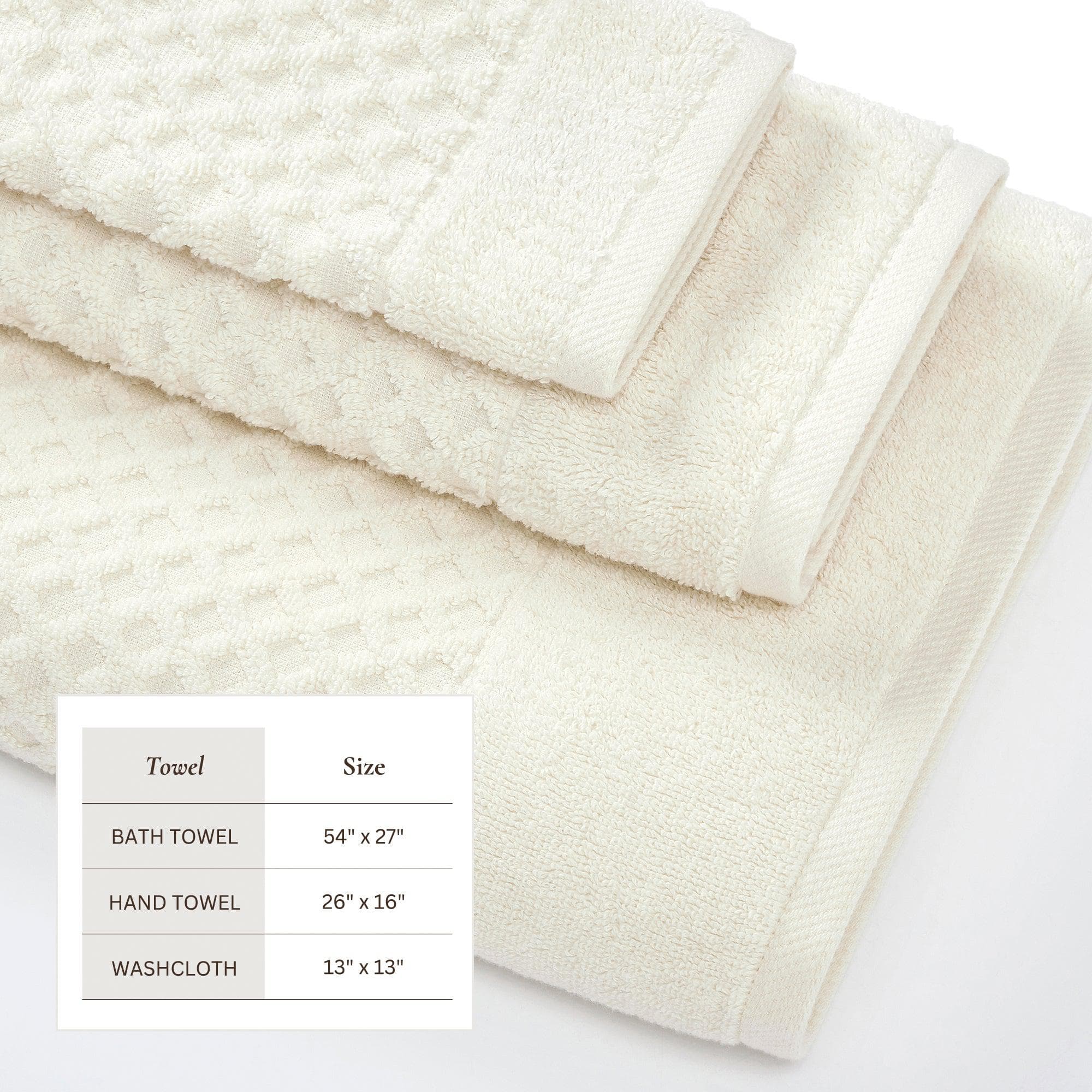 Cotton Diamond Waffle Weave Bath Towel Set - Grayson Collection - Image 22