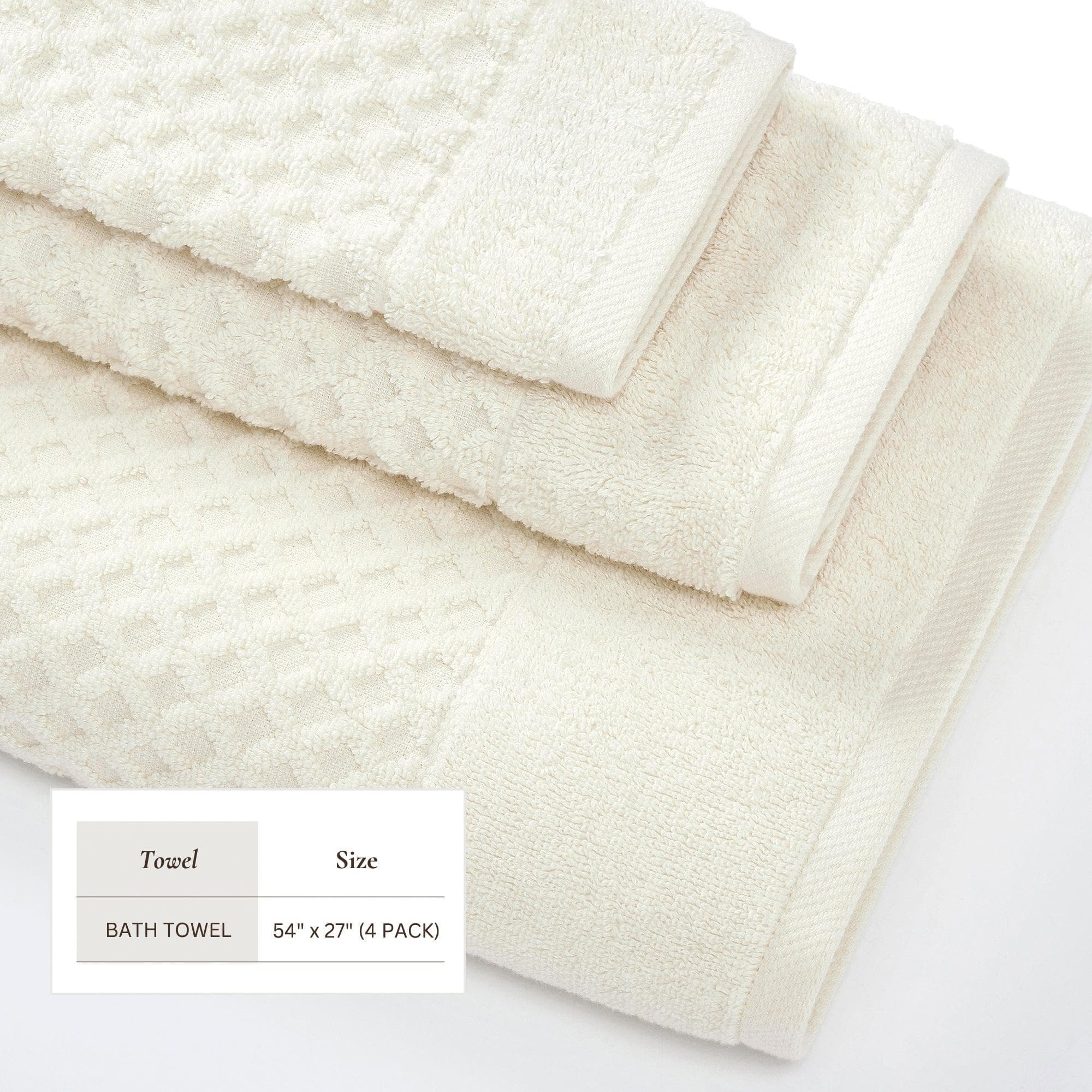 Cotton Diamond Waffle Weave Bath Towel Set - Grayson Collection - Image 23