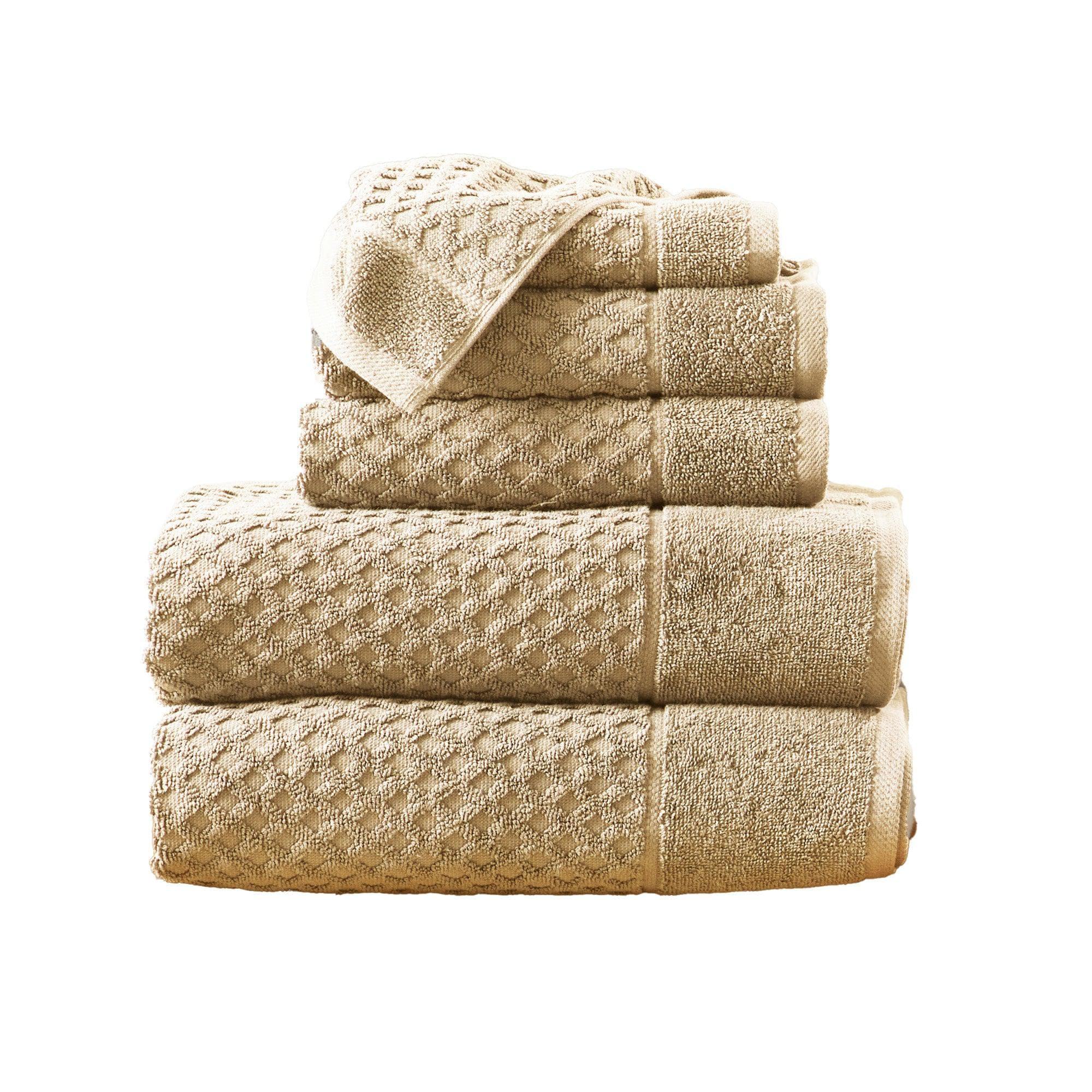 Cotton Diamond Waffle Weave Bath Towel Set - Grayson Collection - Image 25