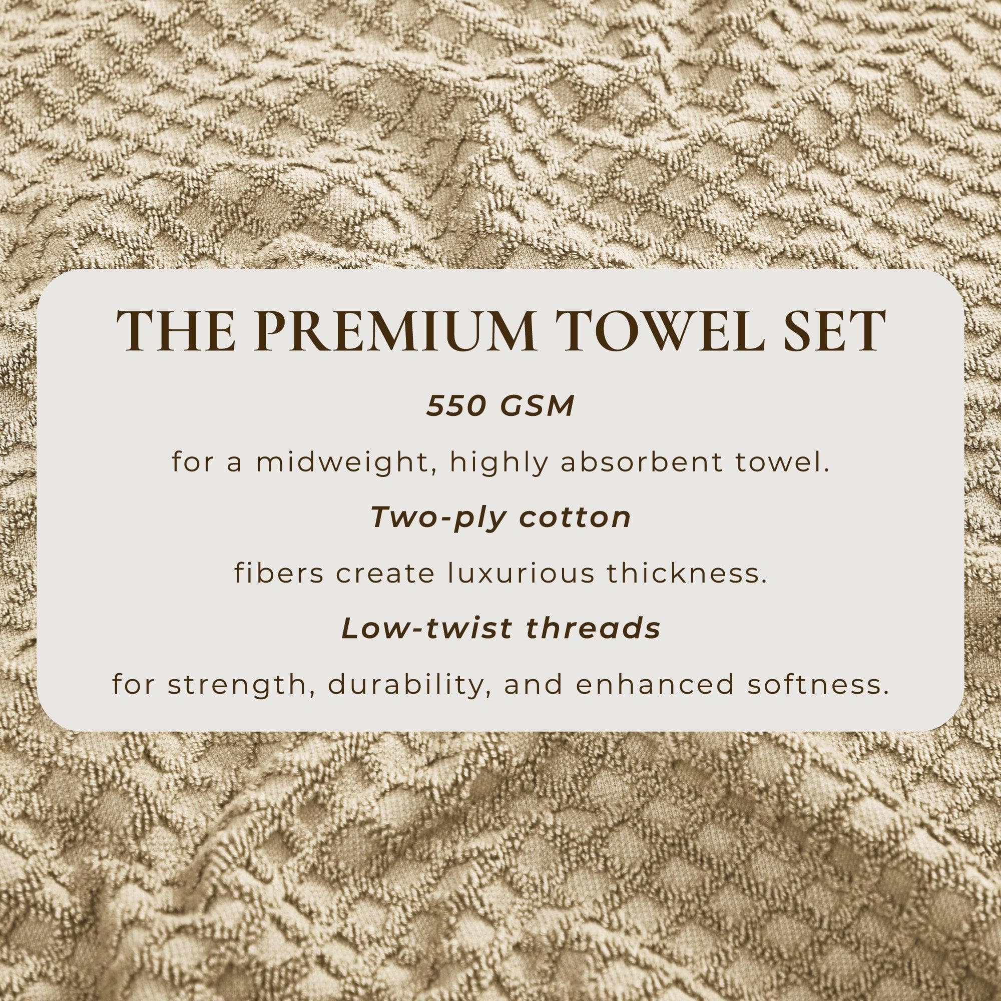 Cotton Diamond Waffle Weave Bath Towel Set - Grayson Collection - Image 30
