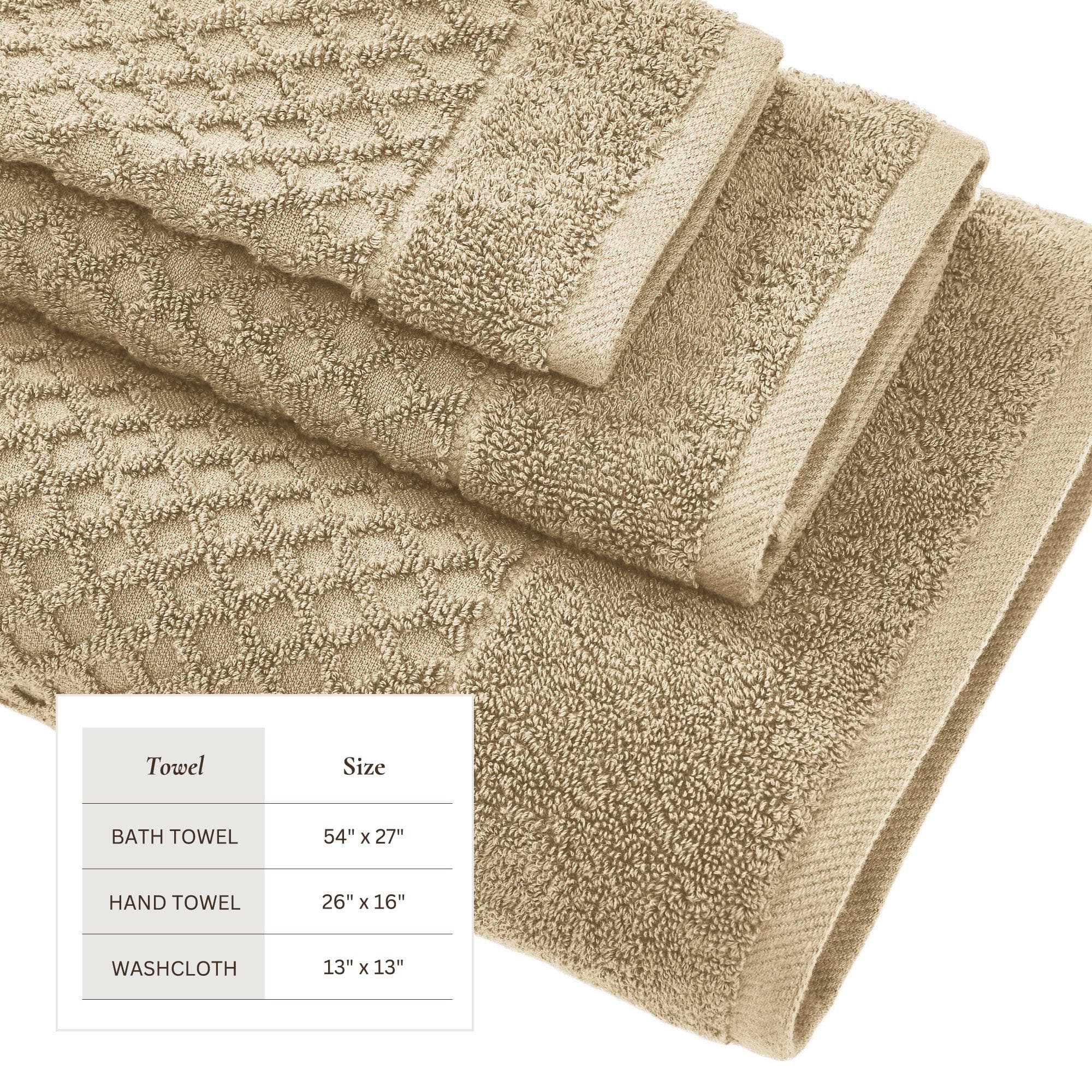 Cotton Diamond Waffle Weave Bath Towel Set - Grayson Collection - Image 31