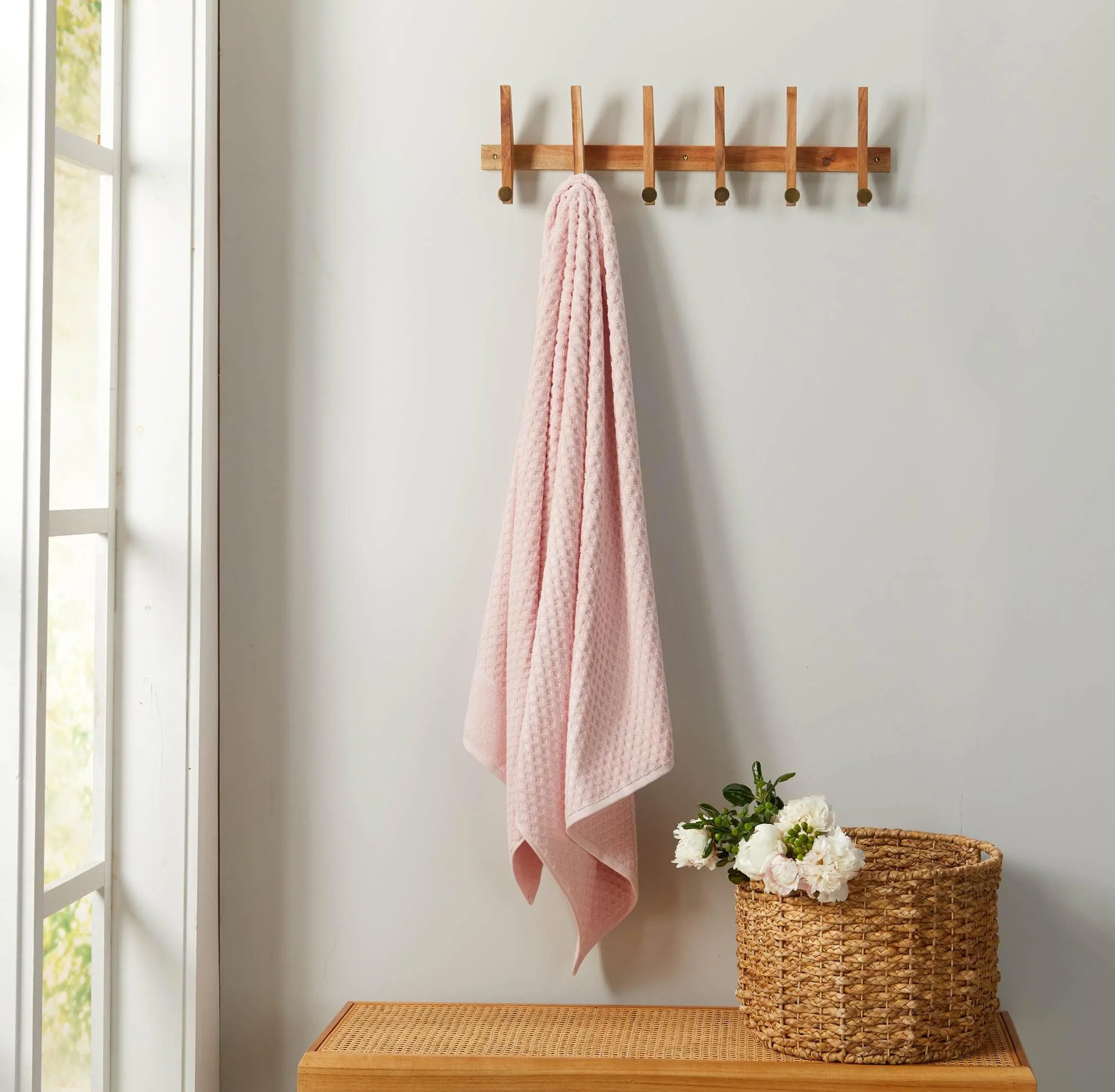 Cotton Diamond Waffle Weave Bath Towel Set - Grayson Collection - Image 38