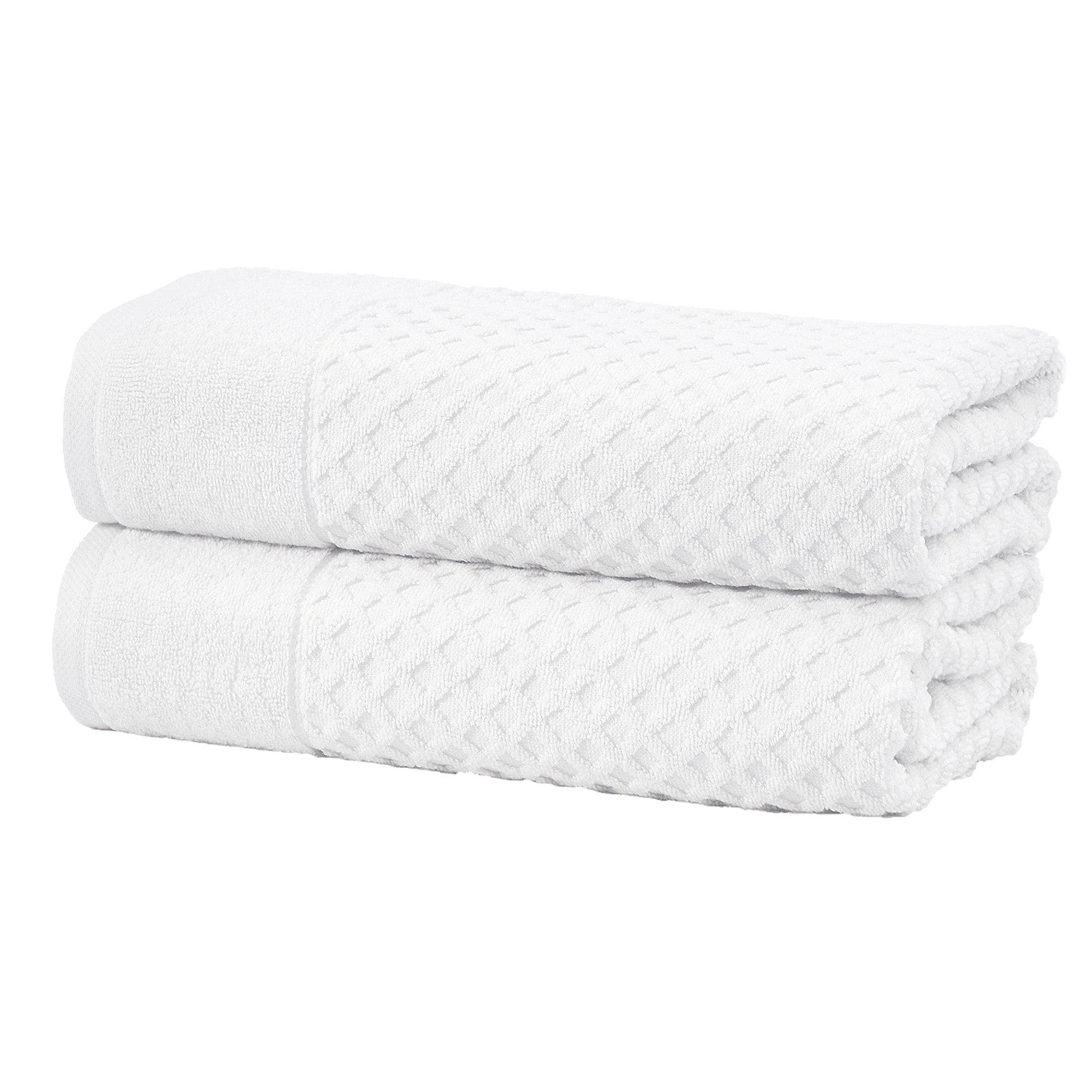 Cotton Diamond Waffle Weave Bath Towel Set - Grayson Collection - Image 4