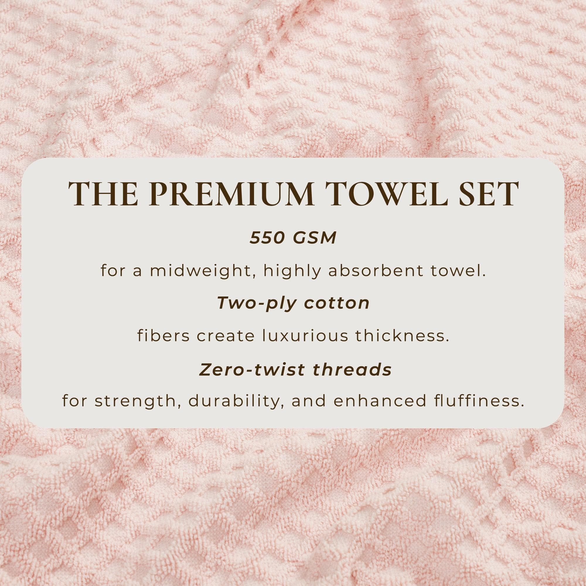 Cotton Diamond Waffle Weave Bath Towel Set - Grayson Collection - Image 42