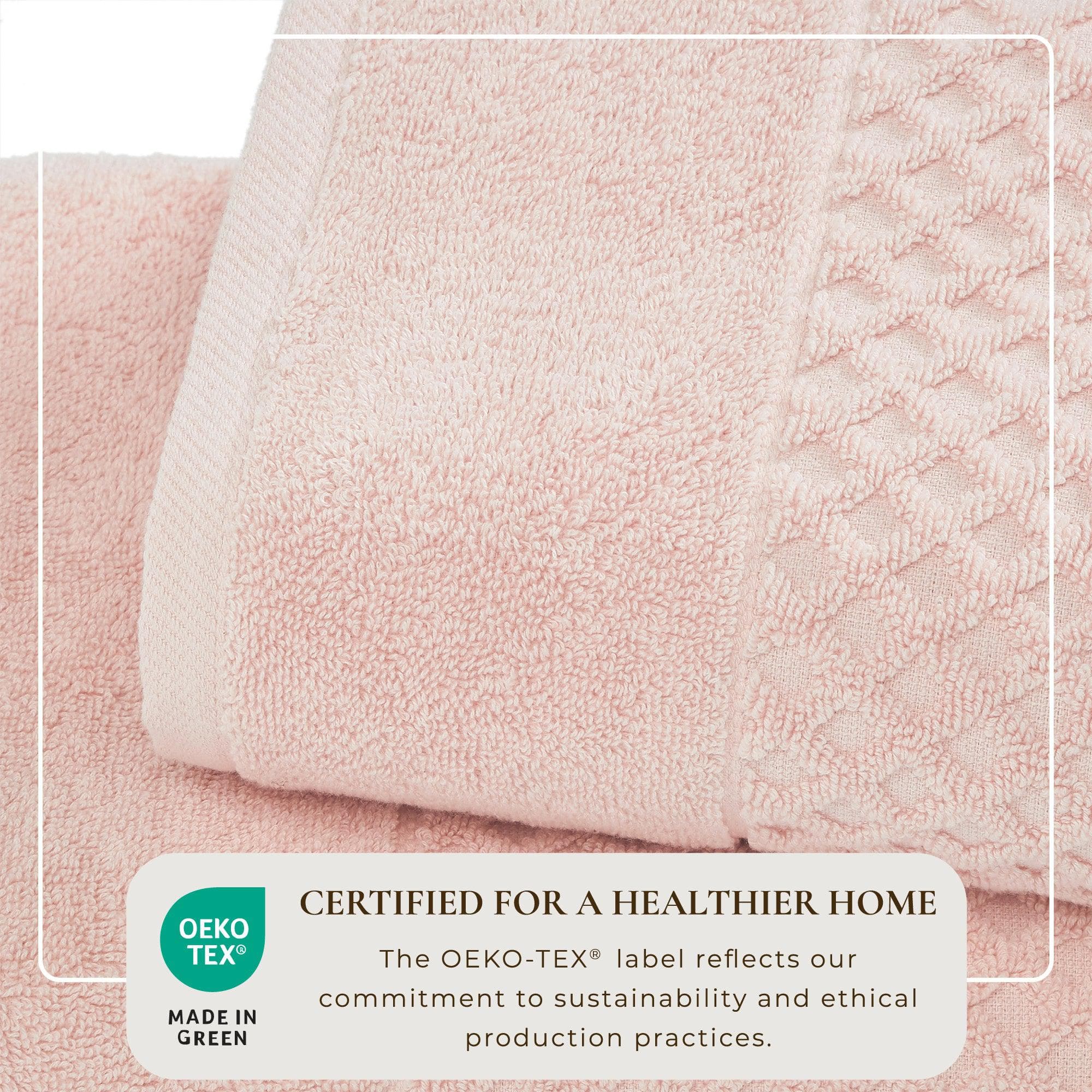 Cotton Diamond Waffle Weave Bath Towel Set - Grayson Collection - Image 43