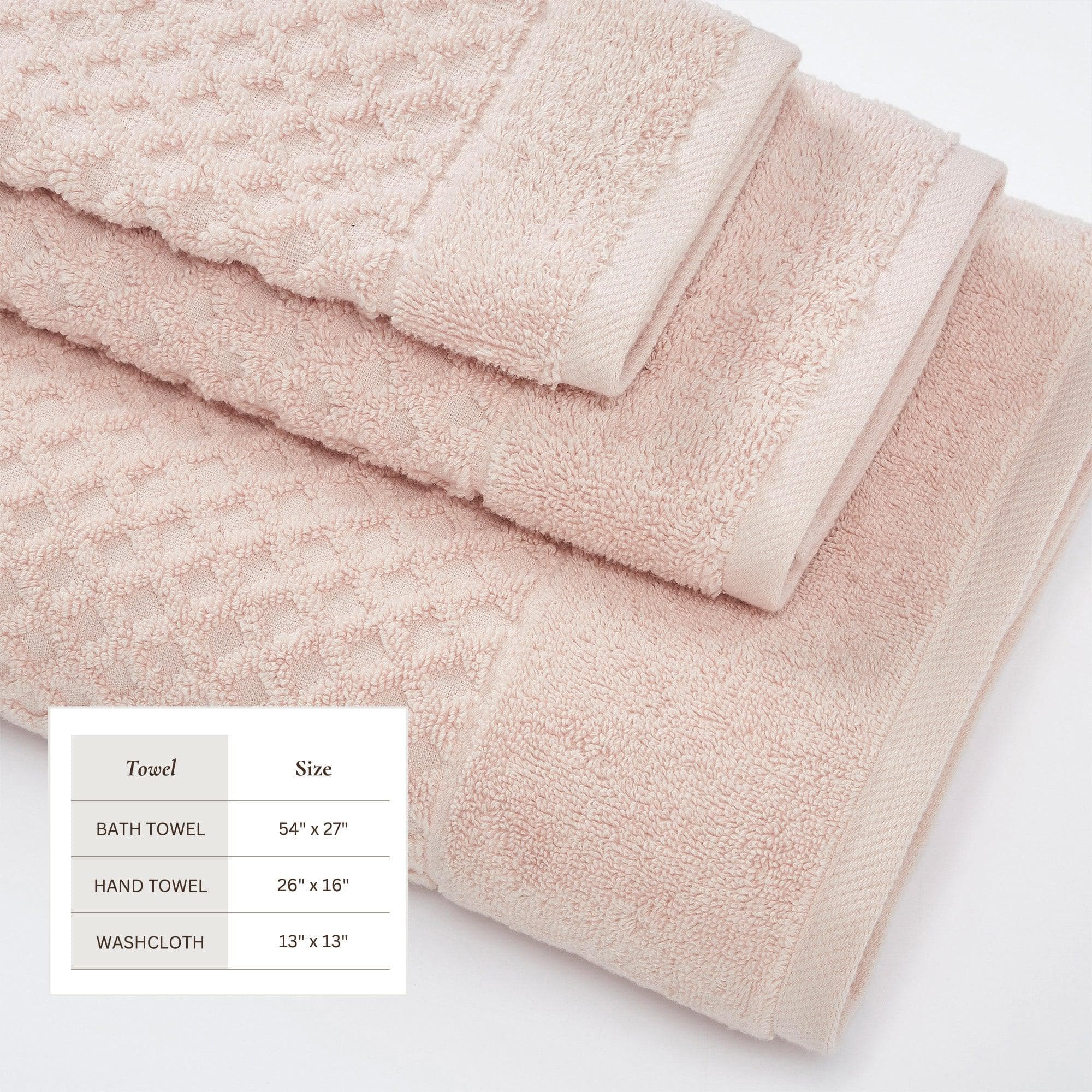 Cotton Diamond Waffle Weave Bath Towel Set - Grayson Collection - Image 45