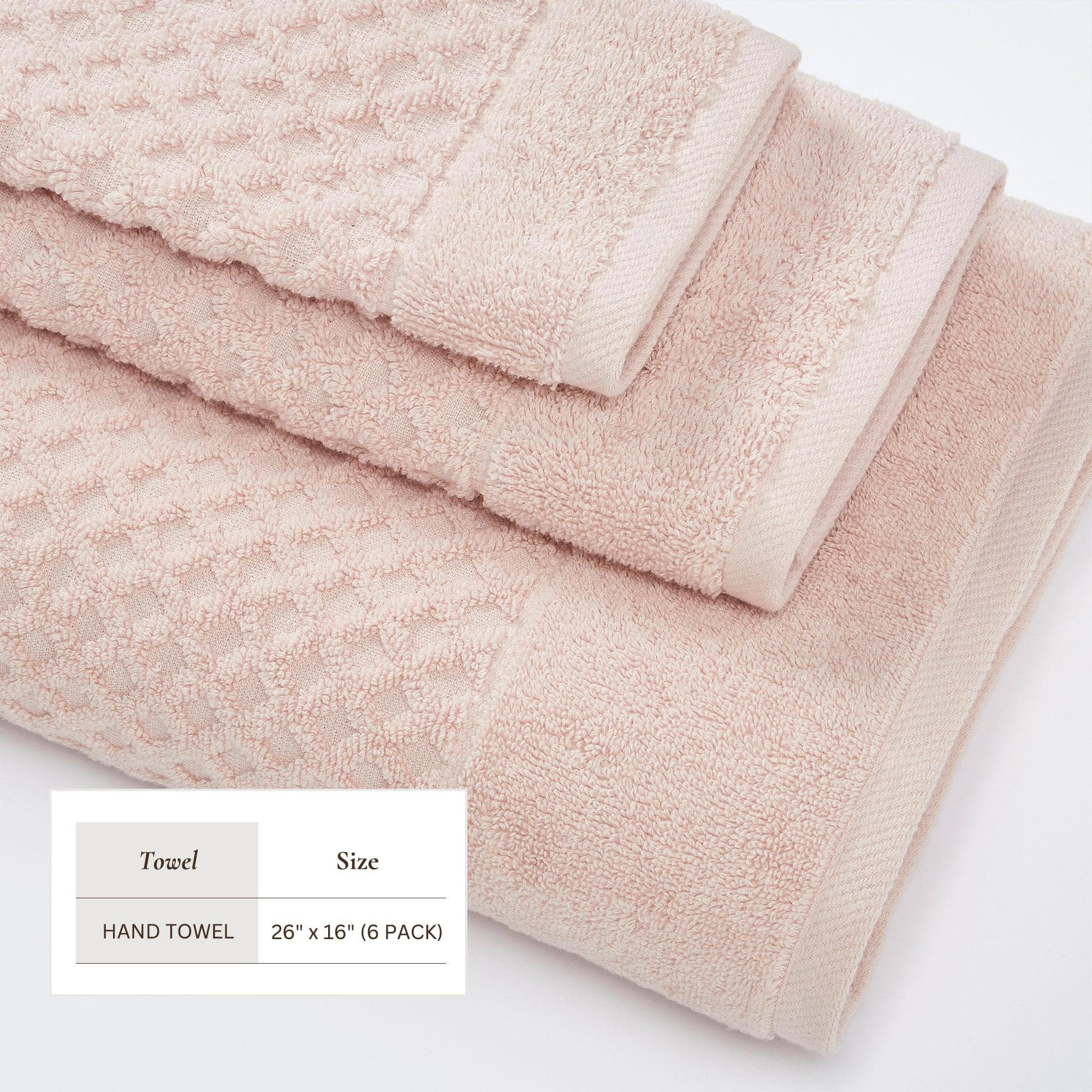 Cotton Diamond Waffle Weave Bath Towel Set - Grayson Collection - Image 47