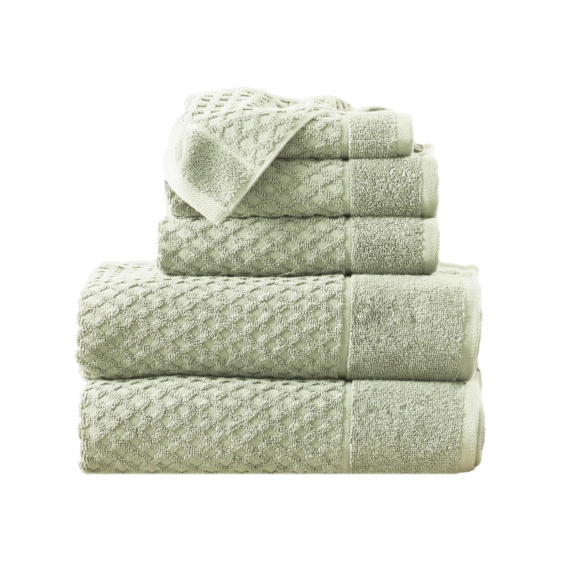 Cotton Diamond Waffle Weave Bath Towel Set - Grayson Collection - Image 49