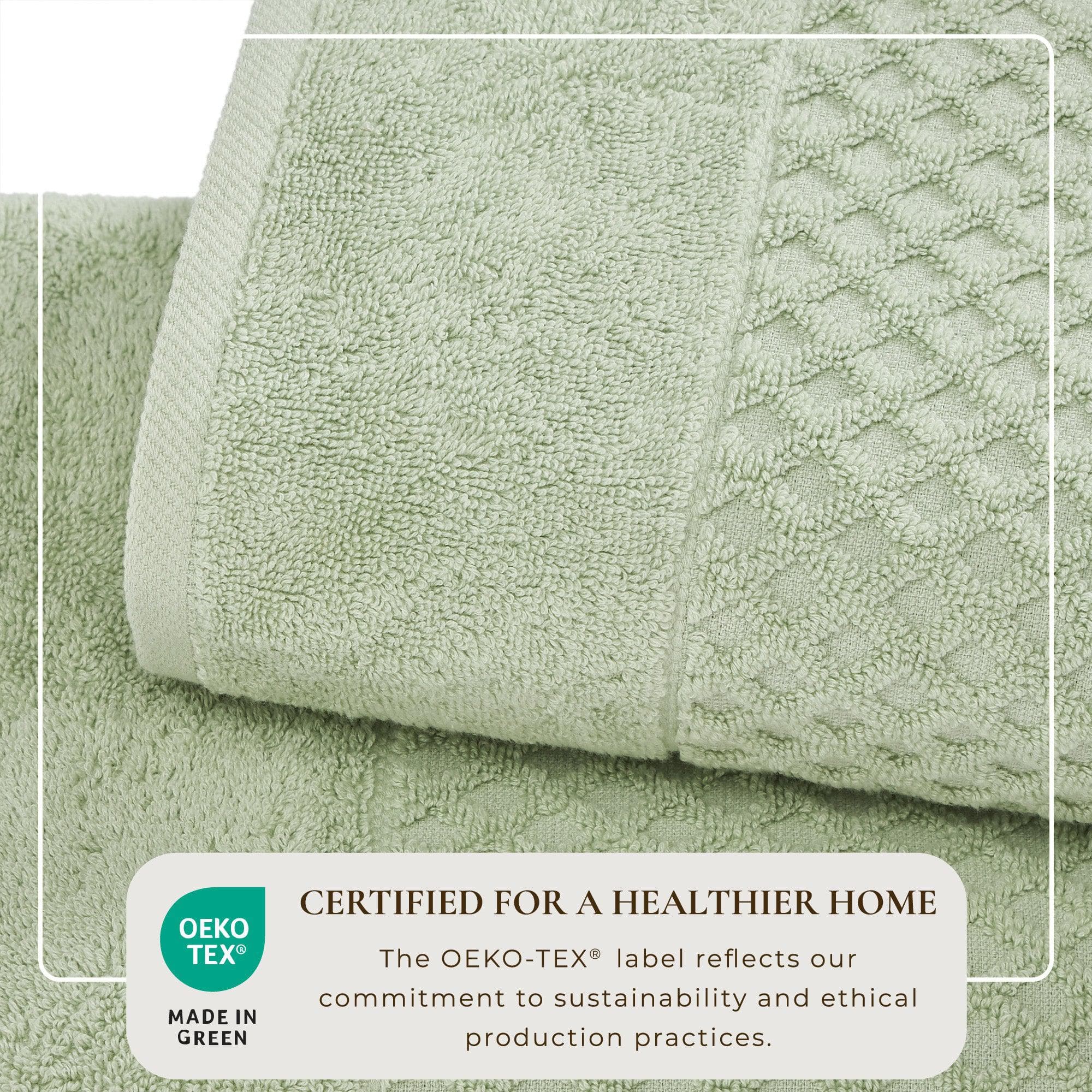 Cotton Diamond Waffle Weave Bath Towel Set - Grayson Collection - Image 52