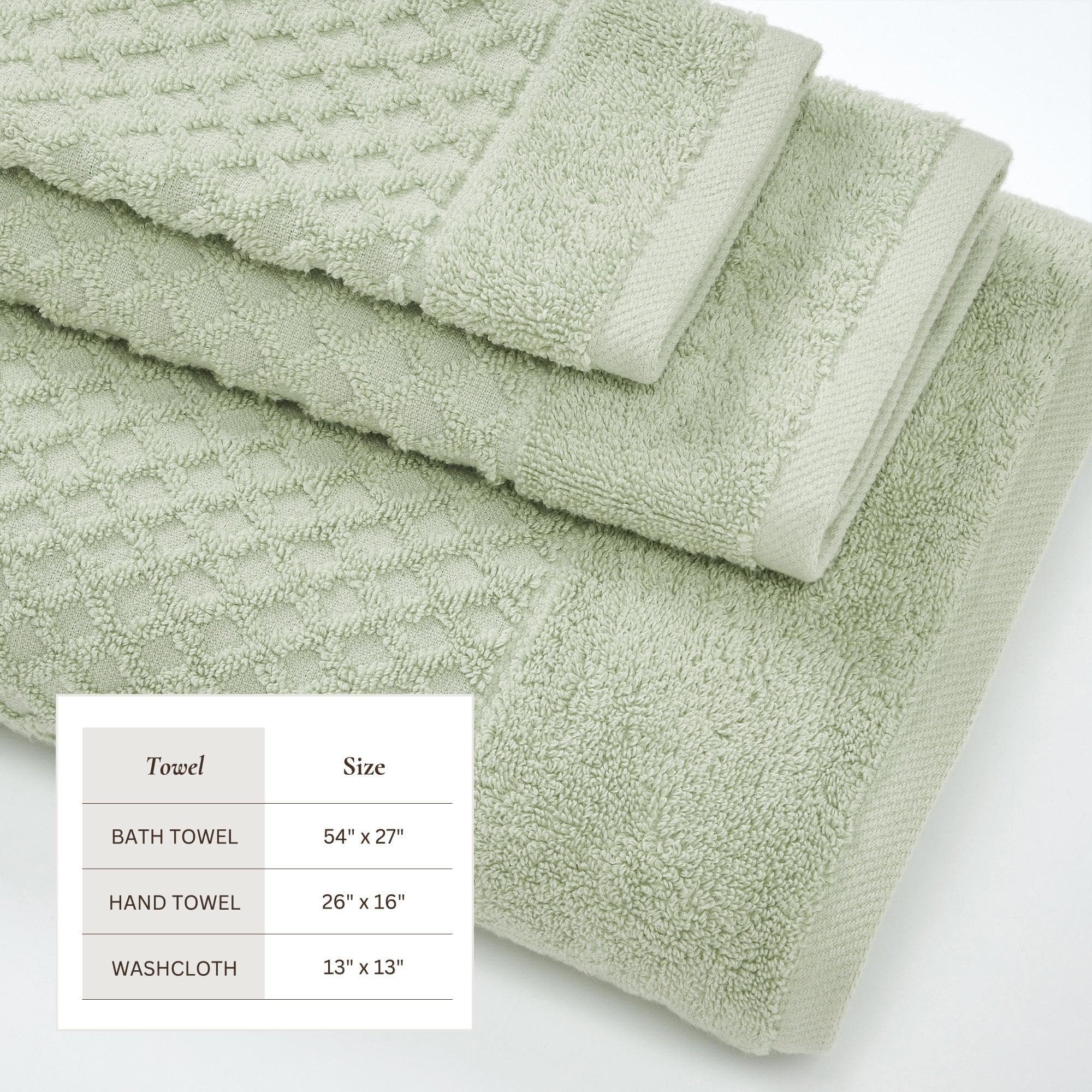 Cotton Diamond Waffle Weave Bath Towel Set - Grayson Collection - Image 55