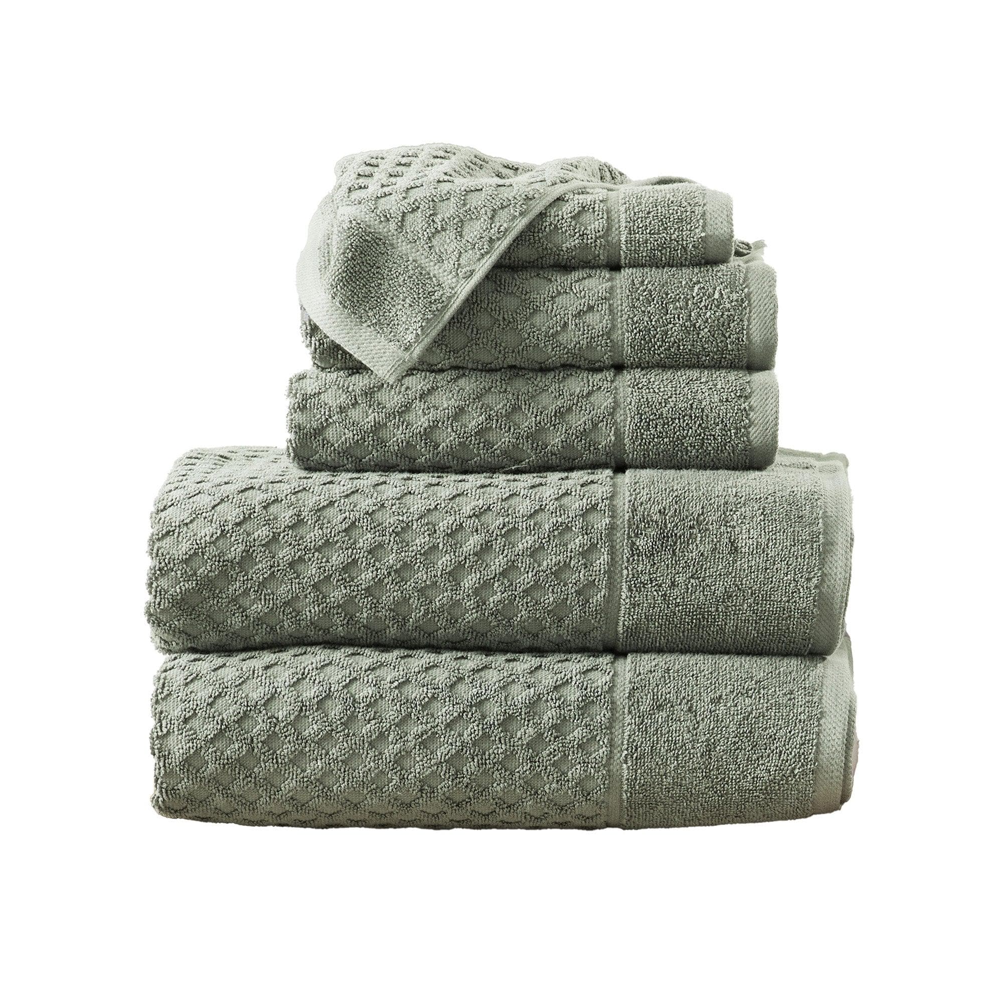 Cotton Diamond Waffle Weave Bath Towel Set - Grayson Collection - Image 58