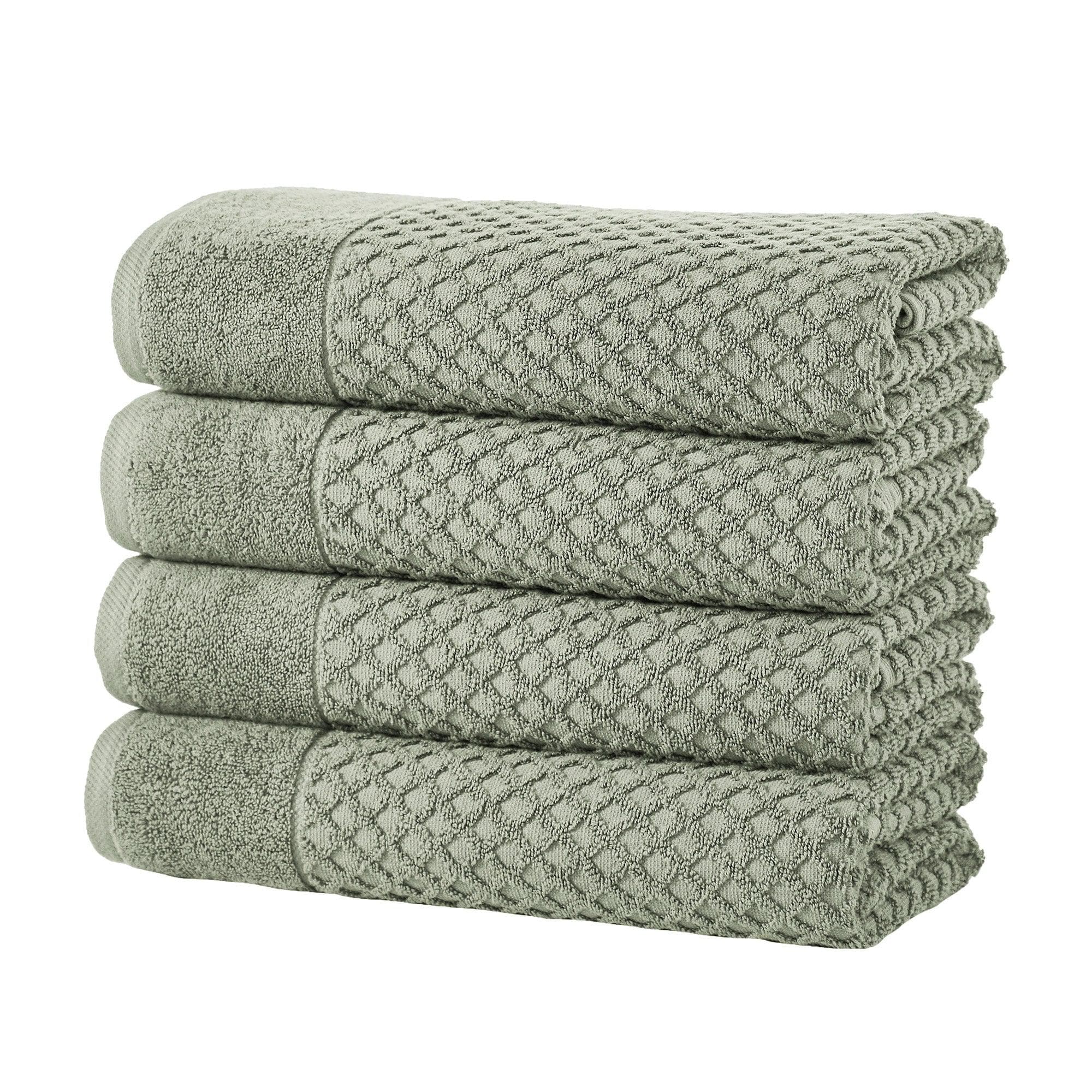 Cotton Diamond Waffle Weave Bath Towel Set - Grayson Collection - Image 60